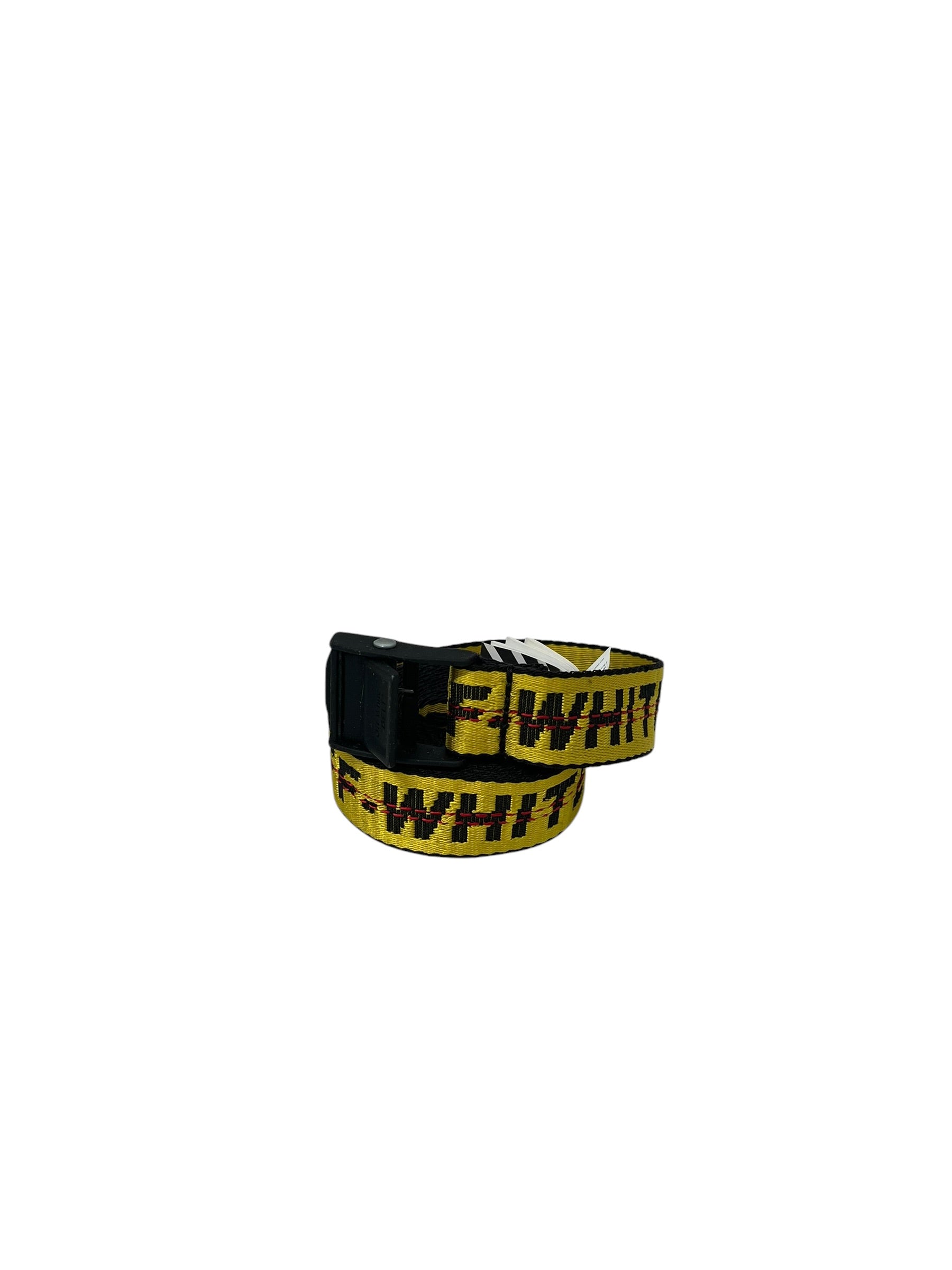 OFF-WHITE/Belt/Polyester/YEL/INDUSTRIAL BELT, BLK WRITING view 1