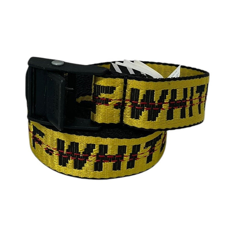 OFF-WHITE/Belt/Polyester/YEL/INDUSTRIAL BELT, BLK WRITING view 1