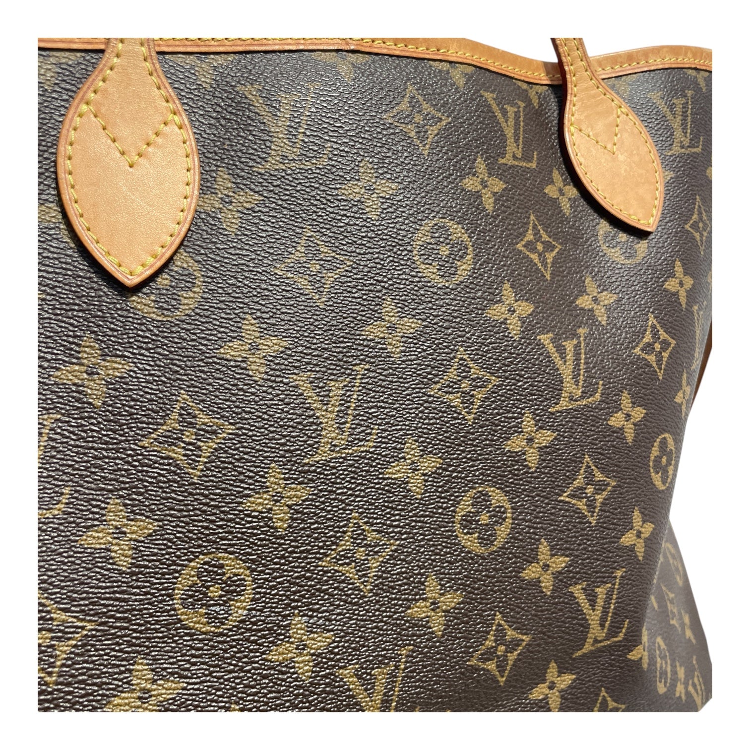 LOUIS VUITTON/Tote Bag/Monogram/Leather/BRW/NEVERFUL PM/BEIGE IN view 2