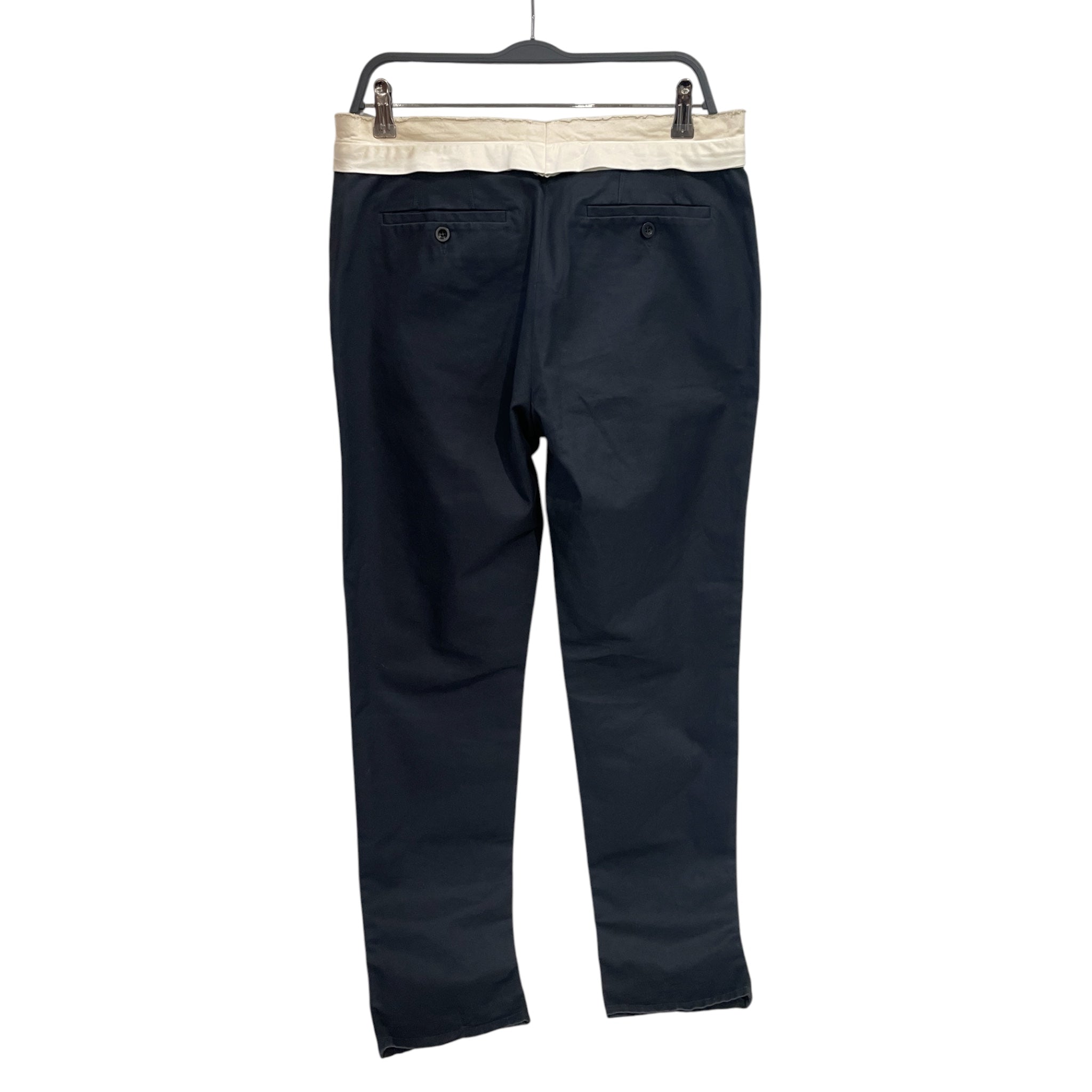 Maison Margiela/Slacks/48/Cotton/NVY/WHITE WAIST BAND view 2
