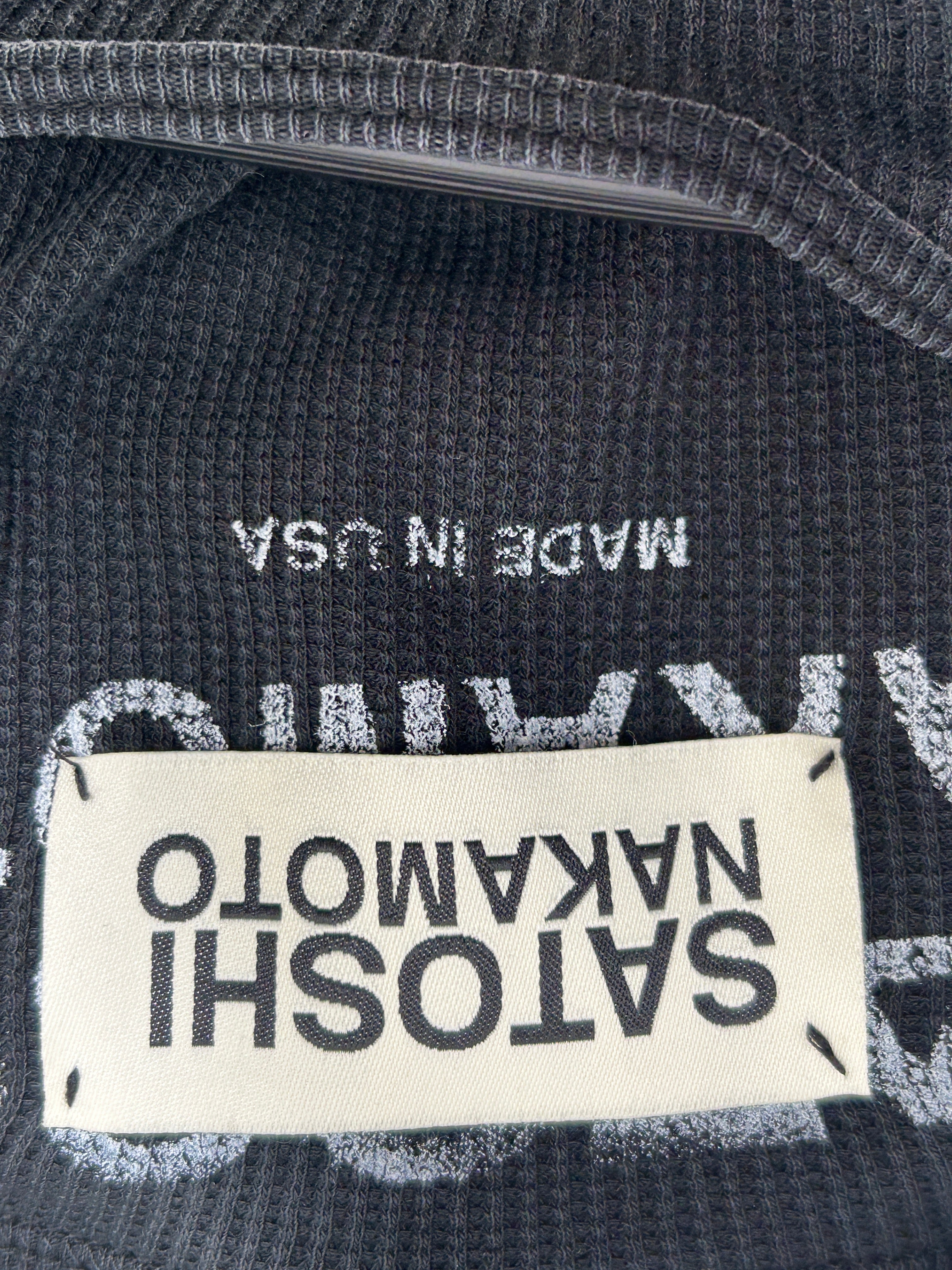 Satoshi Nakamoto/LS T-Shirt/XL/Cotton/BLK/Graphic/Logo Graphic view 3