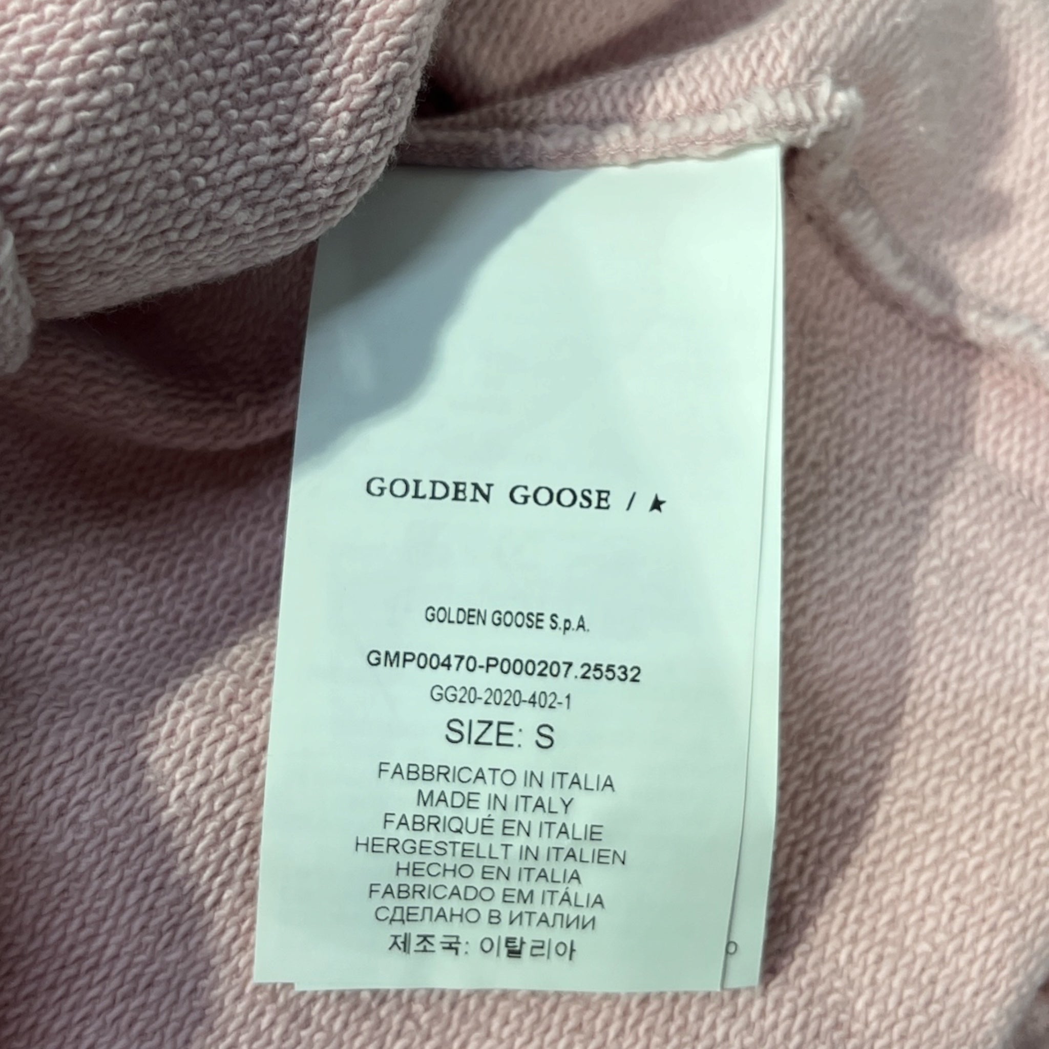 GOLDEN GOOSE/Sweatshirt/S/Cotton/PNK/CREWBECK GG GRAPHIC view 3