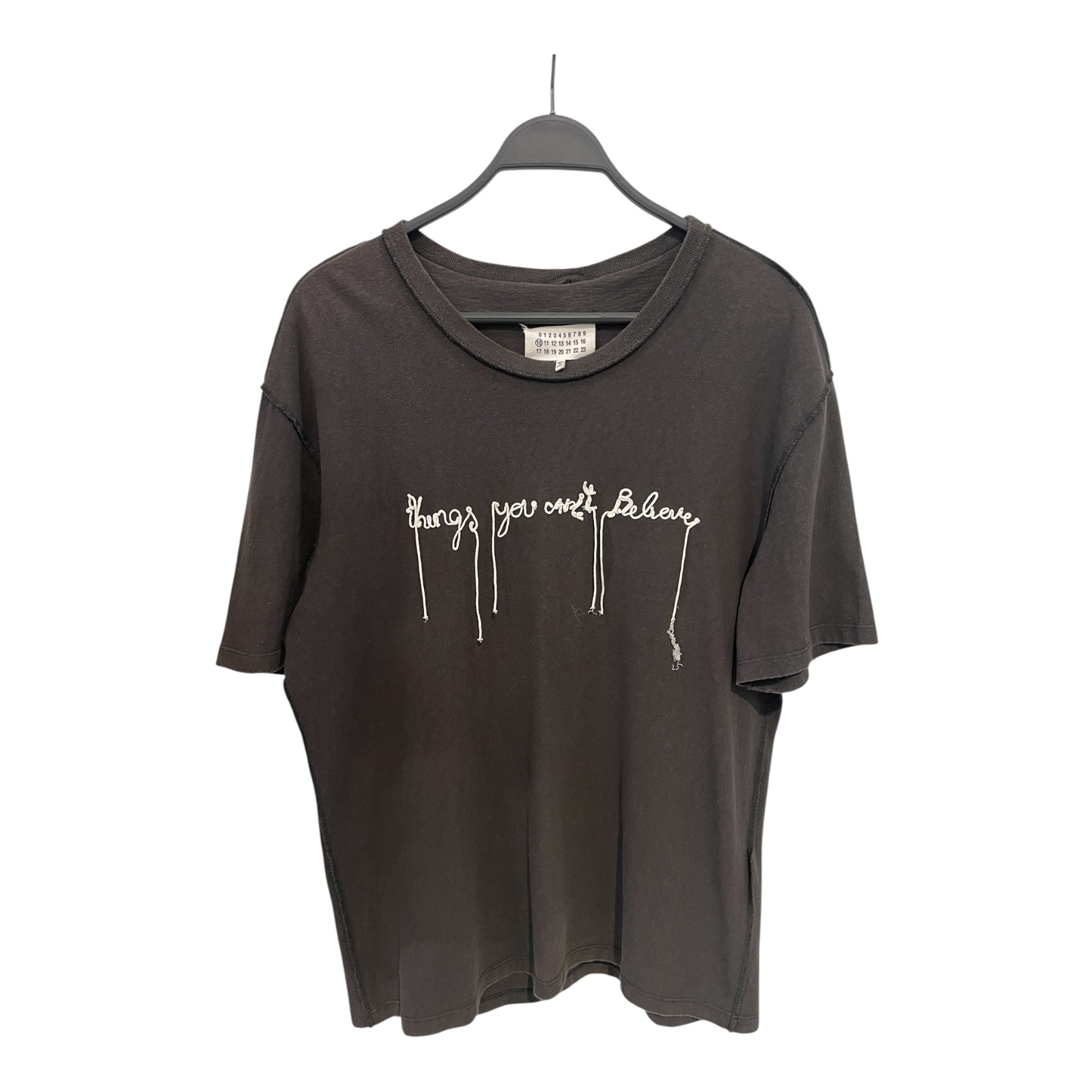 Maison Margiela/T-Shirt/XL/Cotton/BLK/Graphic/THINGS YOU CANT BELEIVE view 1