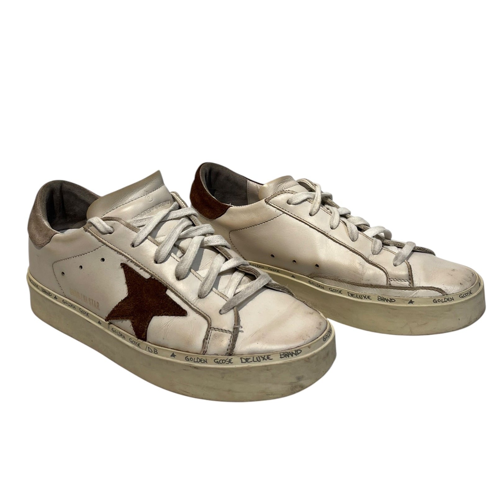 GOLDEN GOOSE/Low-Sneakers/US 8.5/Leather/WHT/hi-star view 1