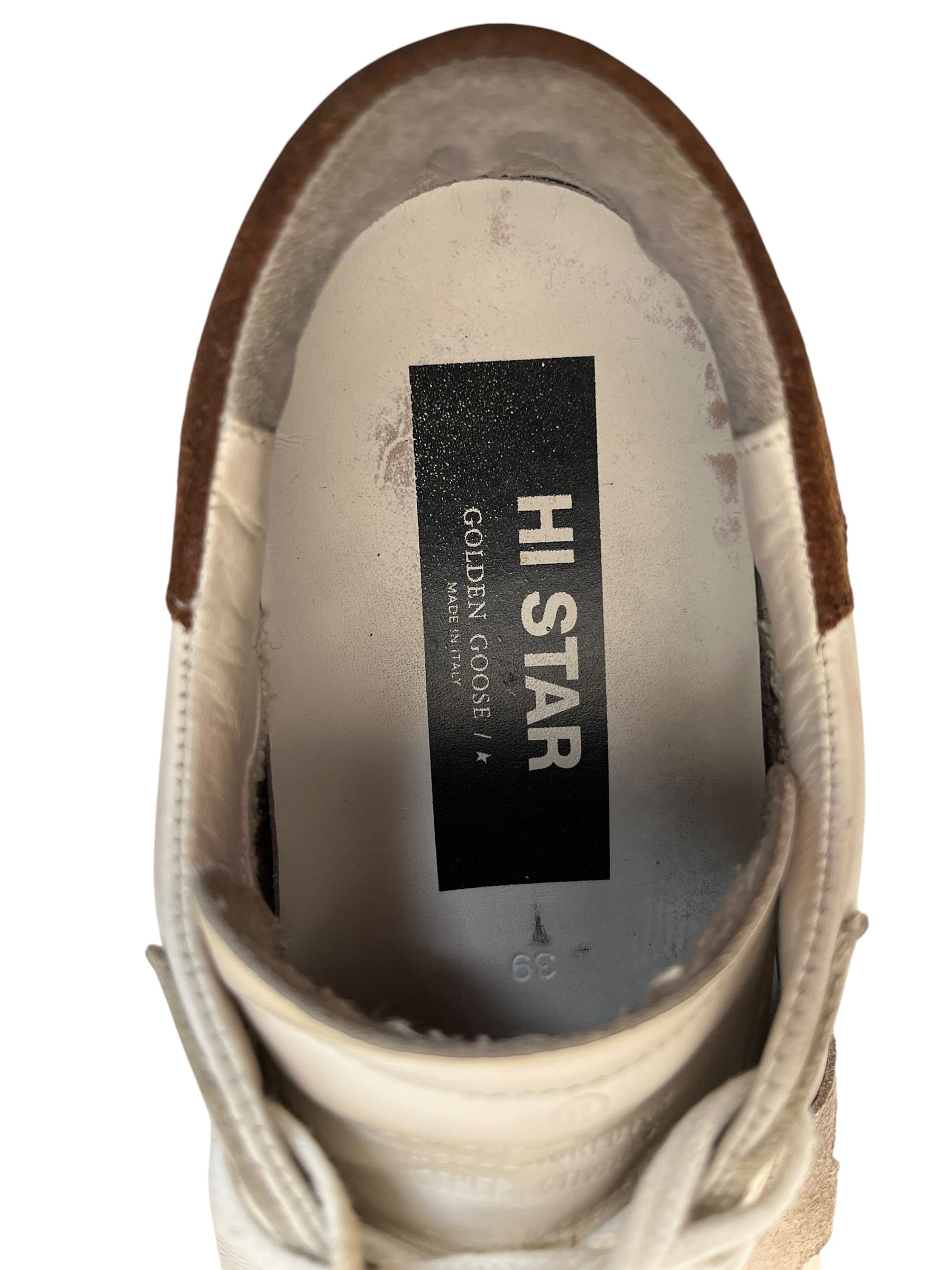 GOLDEN GOOSE/Low-Sneakers/US 8.5/Leather/WHT/hi-star view 3