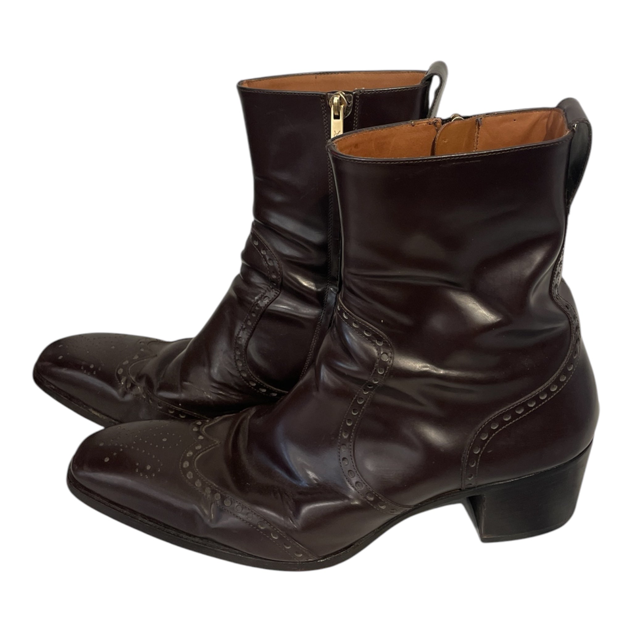 YVES SAINT LAURENT/Cowboy Boots/US 12/Leather/BRW/PE 175937 view 1