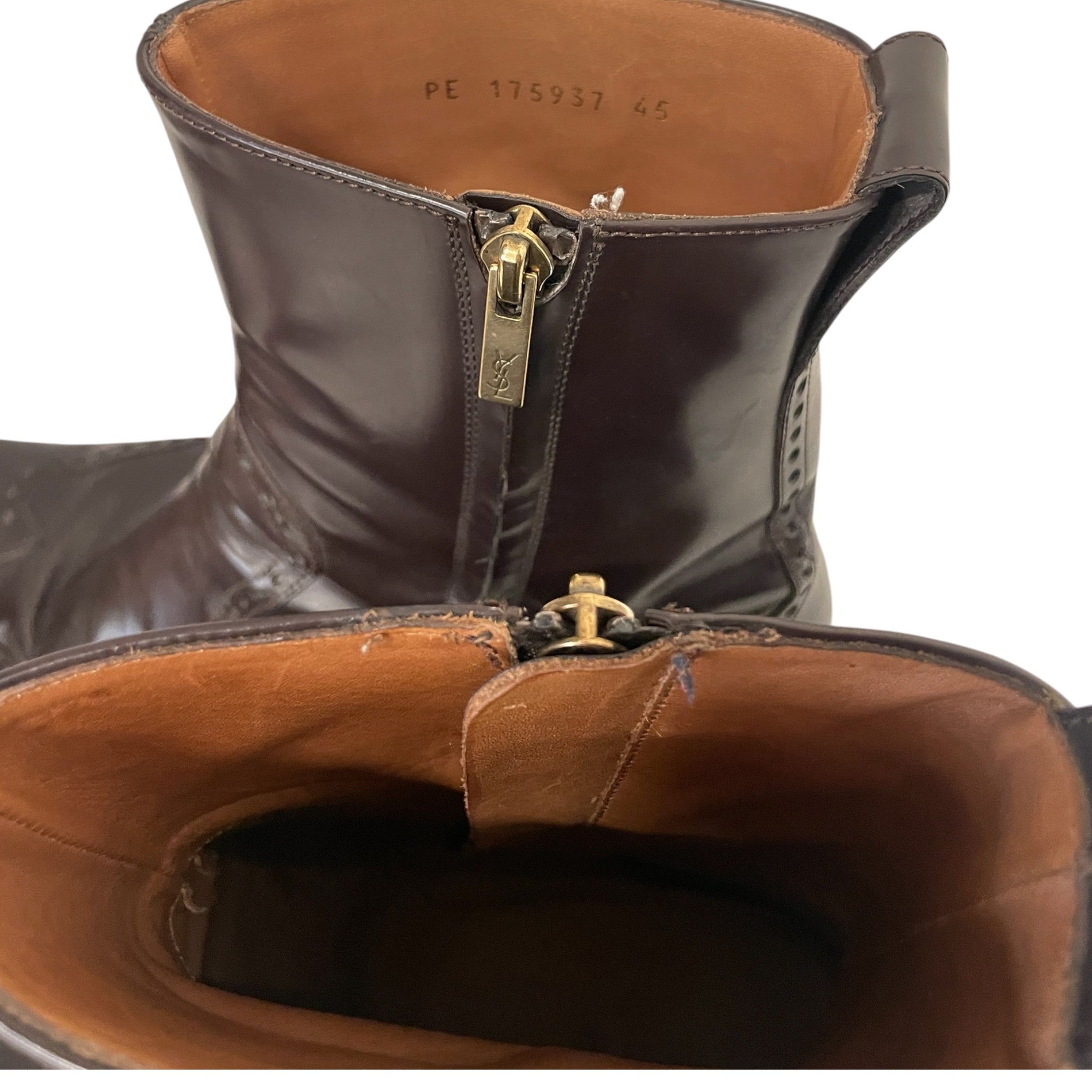 YVES SAINT LAURENT/Cowboy Boots/US 12/Leather/BRW/PE 175937 view 3