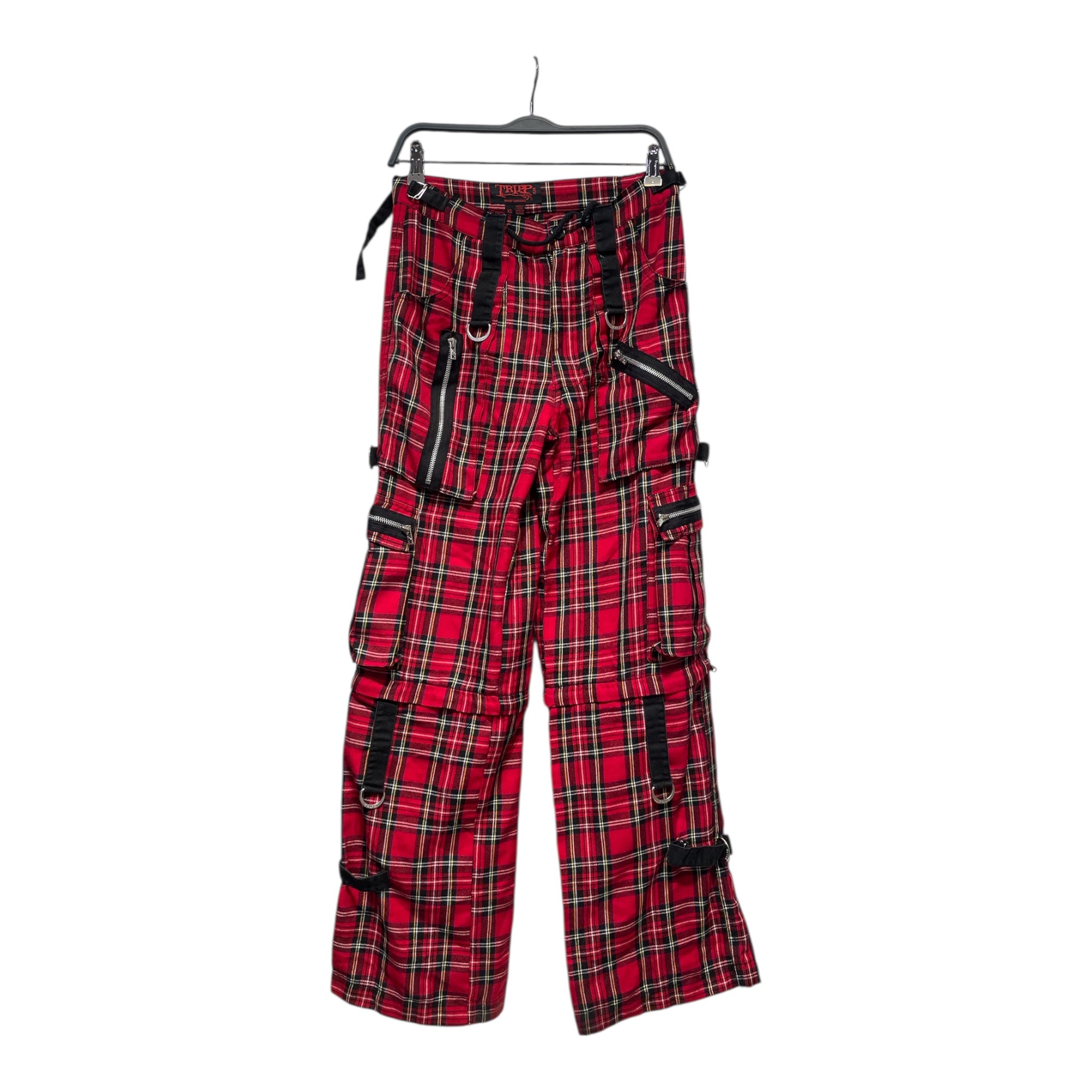 TRIPP NYC/Pants/M/Polyester/BLK/RAVE PANTS W/ RED CONTRAST view 1
