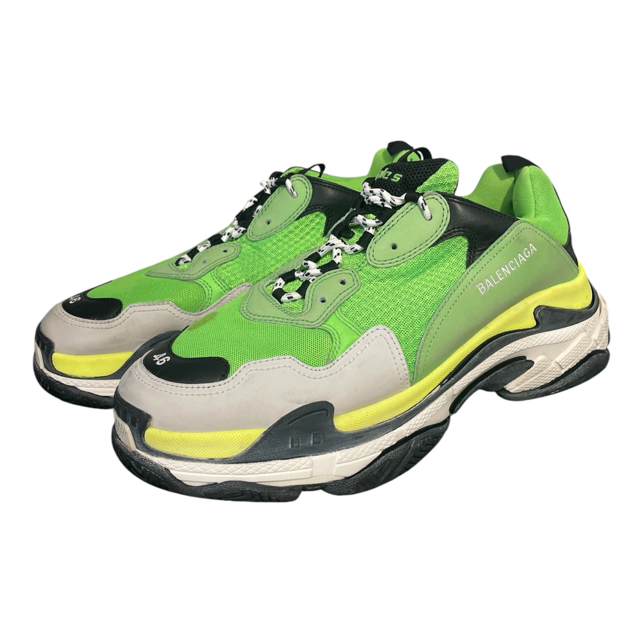 BALENCIAGA/Low-Sneakers/US 13/Cotton/GRN/tripple s view 1