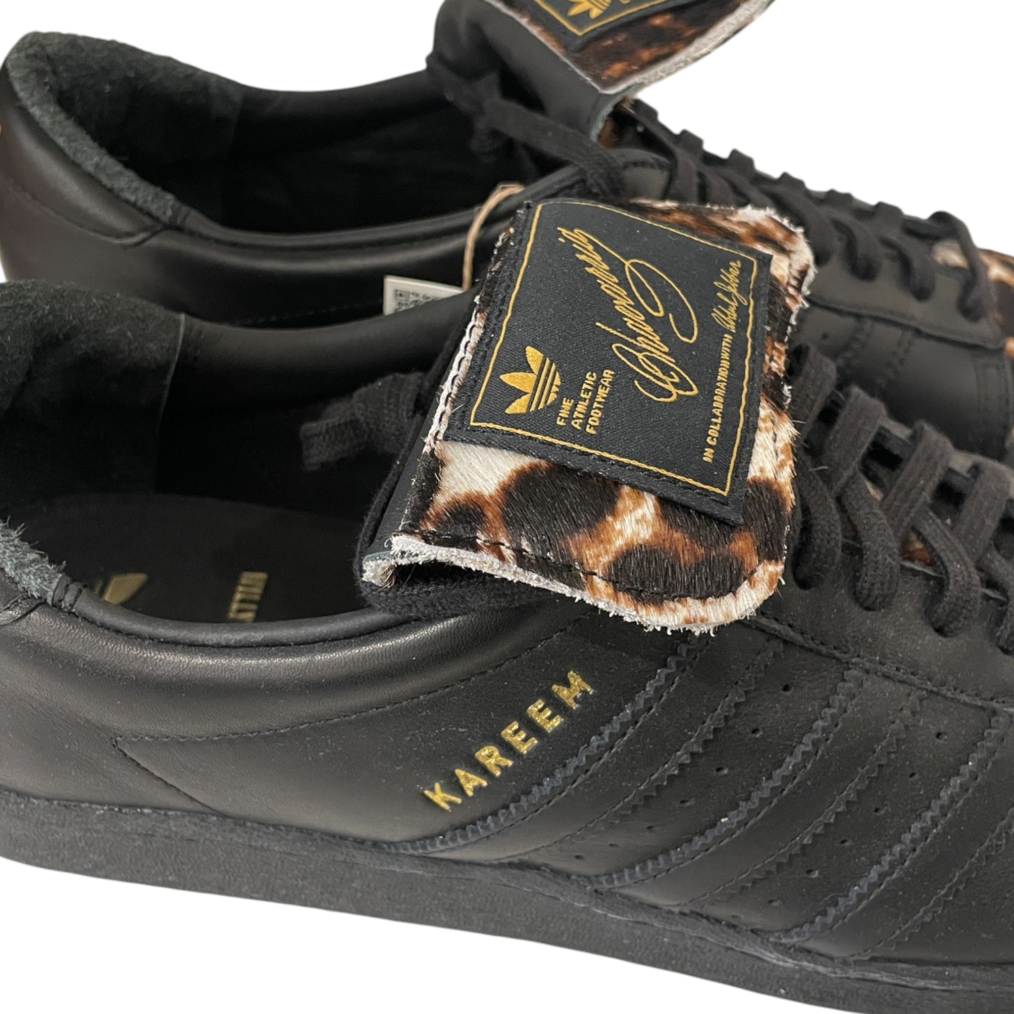 adidas/WILLY CHAVARRIA/Low-Sneakers/US 11/Leather/BLK/cheetah fur tongue view 3