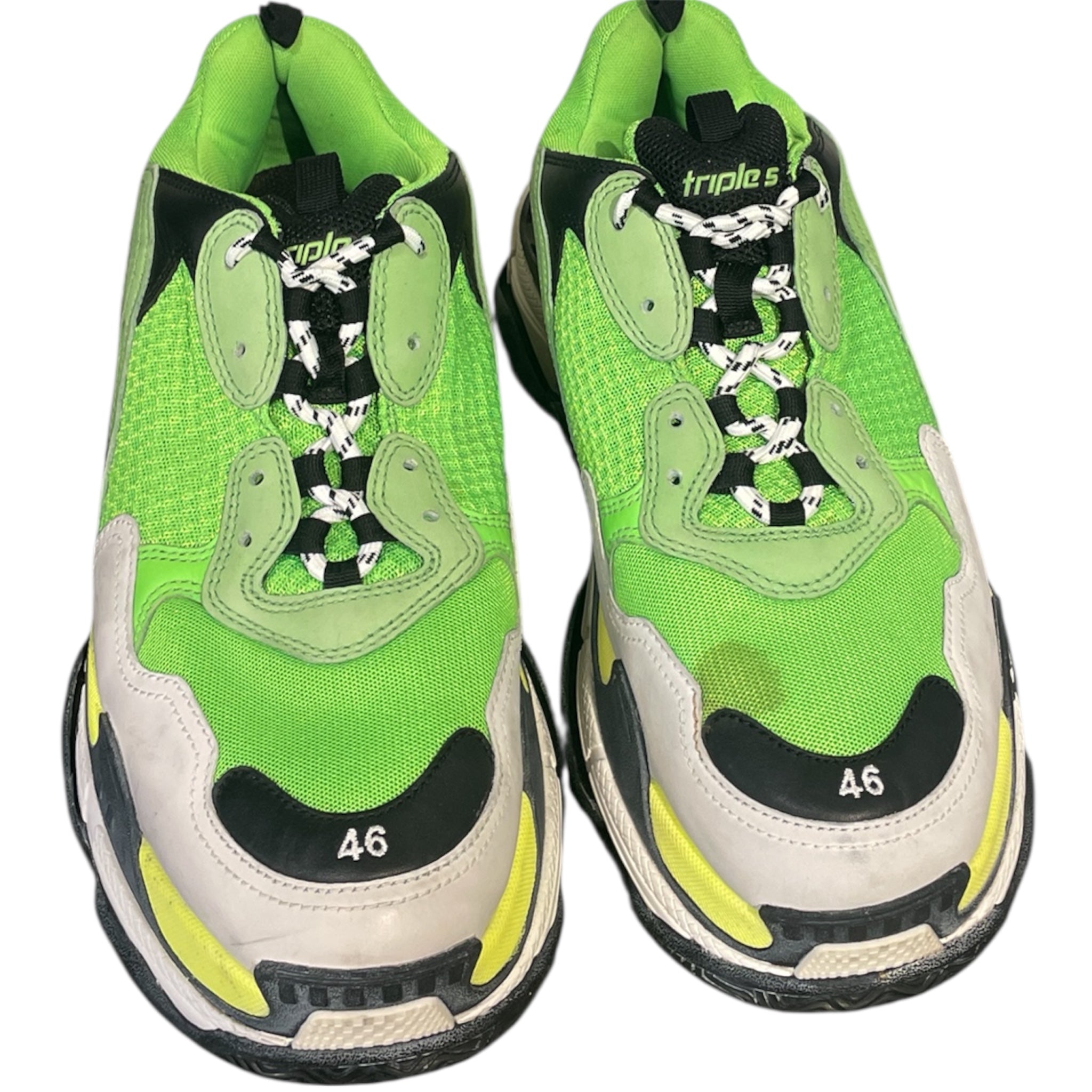 BALENCIAGA/Low-Sneakers/US 13/Cotton/GRN/tripple s view 3