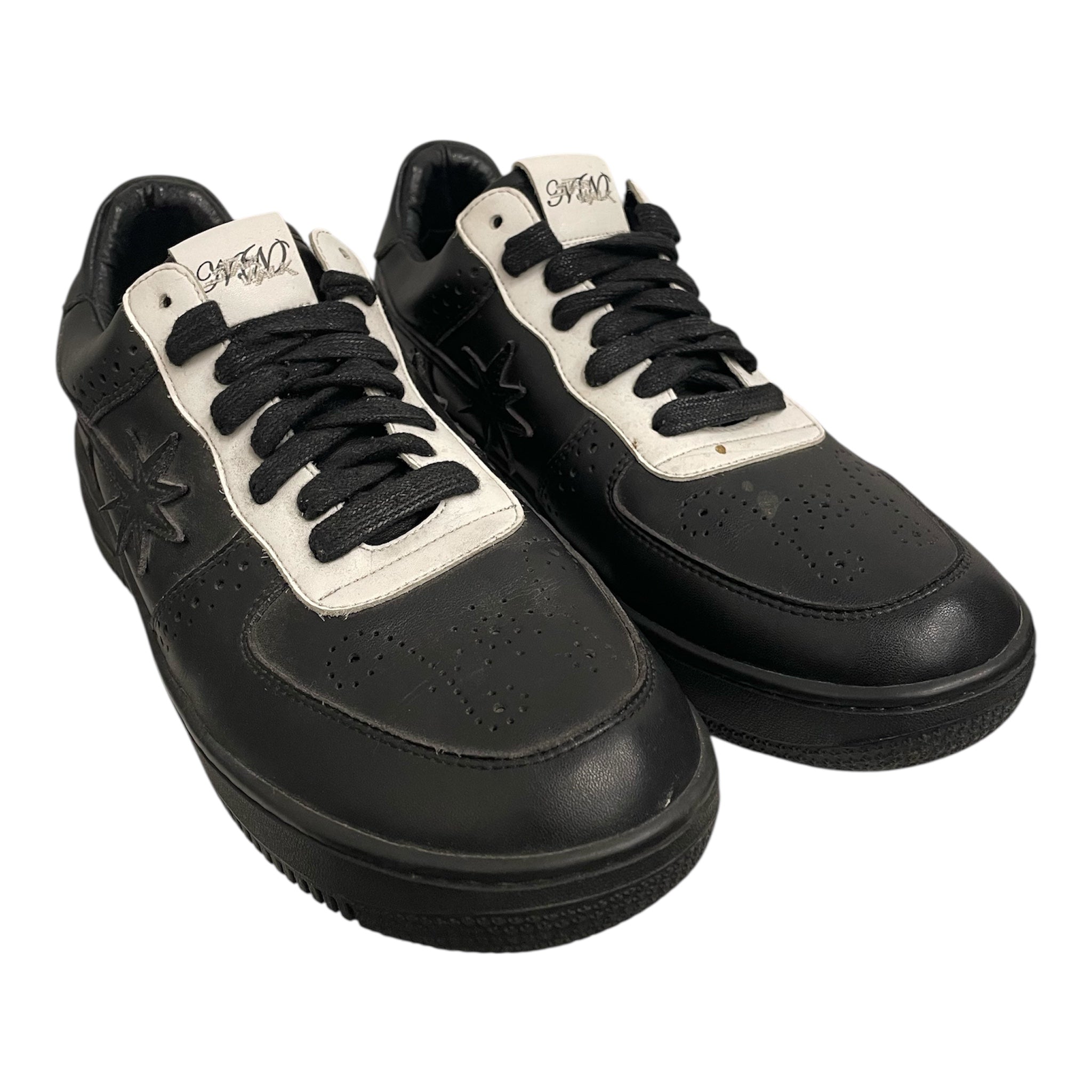 NUMBER (N)INE/Low-Sneakers/US 8/Leather/BLK/SKYWALK FORCE view 1