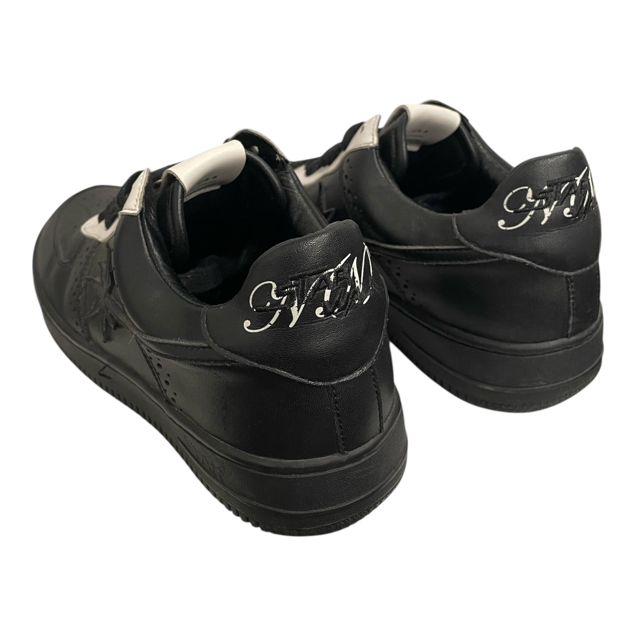 NUMBER (N)INE/Low-Sneakers/US 8/Leather/BLK/SKYWALK FORCE view 2