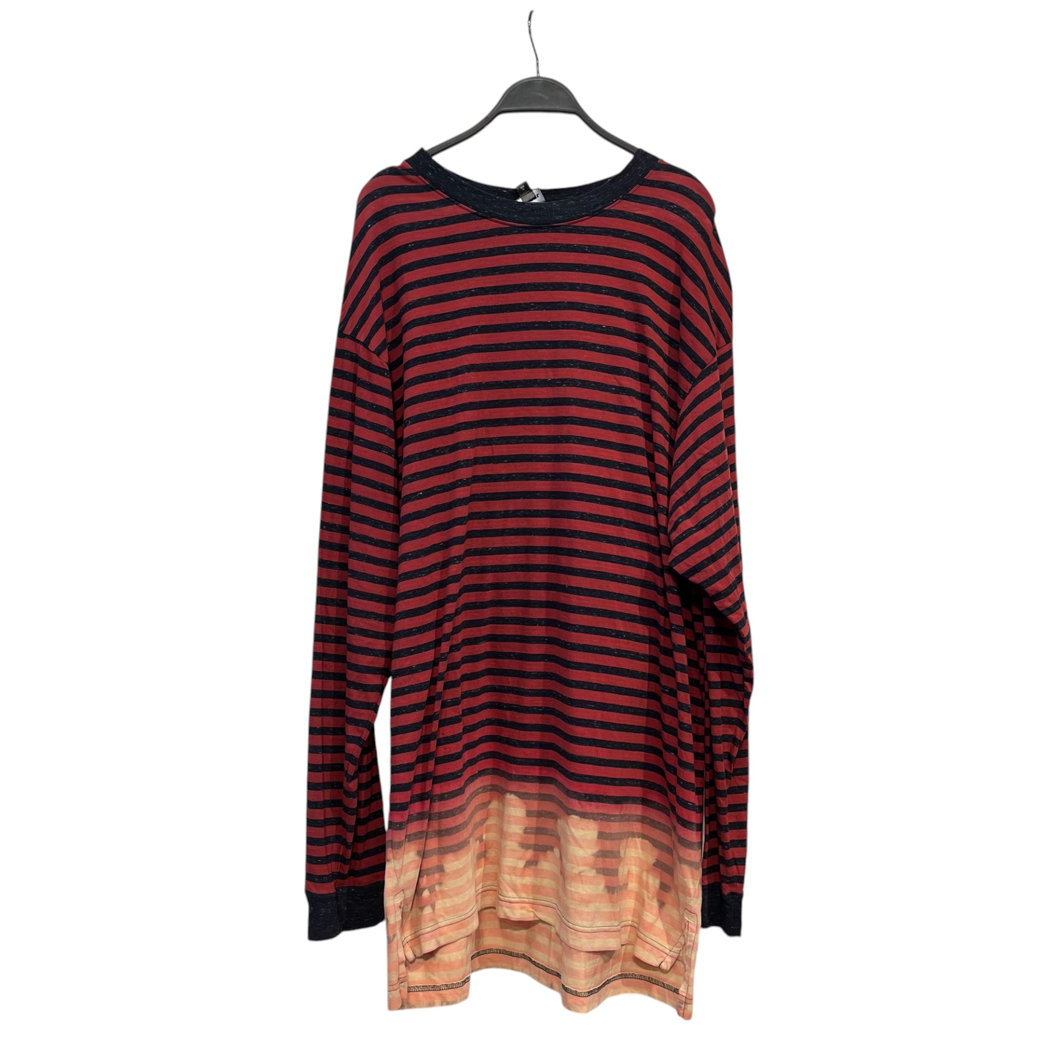 DIESEL/Tops/XL/Stripe/Cotton/RED/bleach stained ls shirt view 1