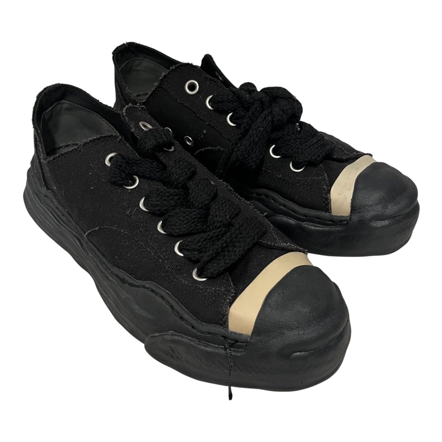 MIHARA YASUHIRO/Low-Sneakers/US 10/Cotton/BLK/HANK OG view 1