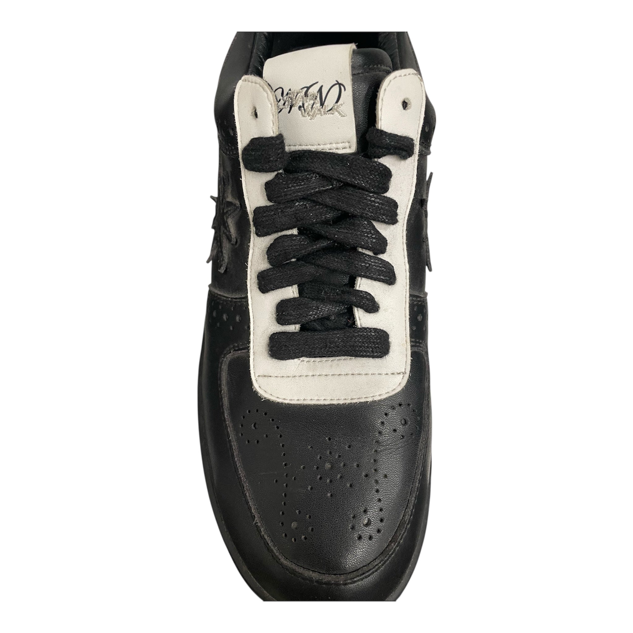 NUMBER (N)INE/Low-Sneakers/US 8/Leather/BLK/SKYWALK FORCE view 5