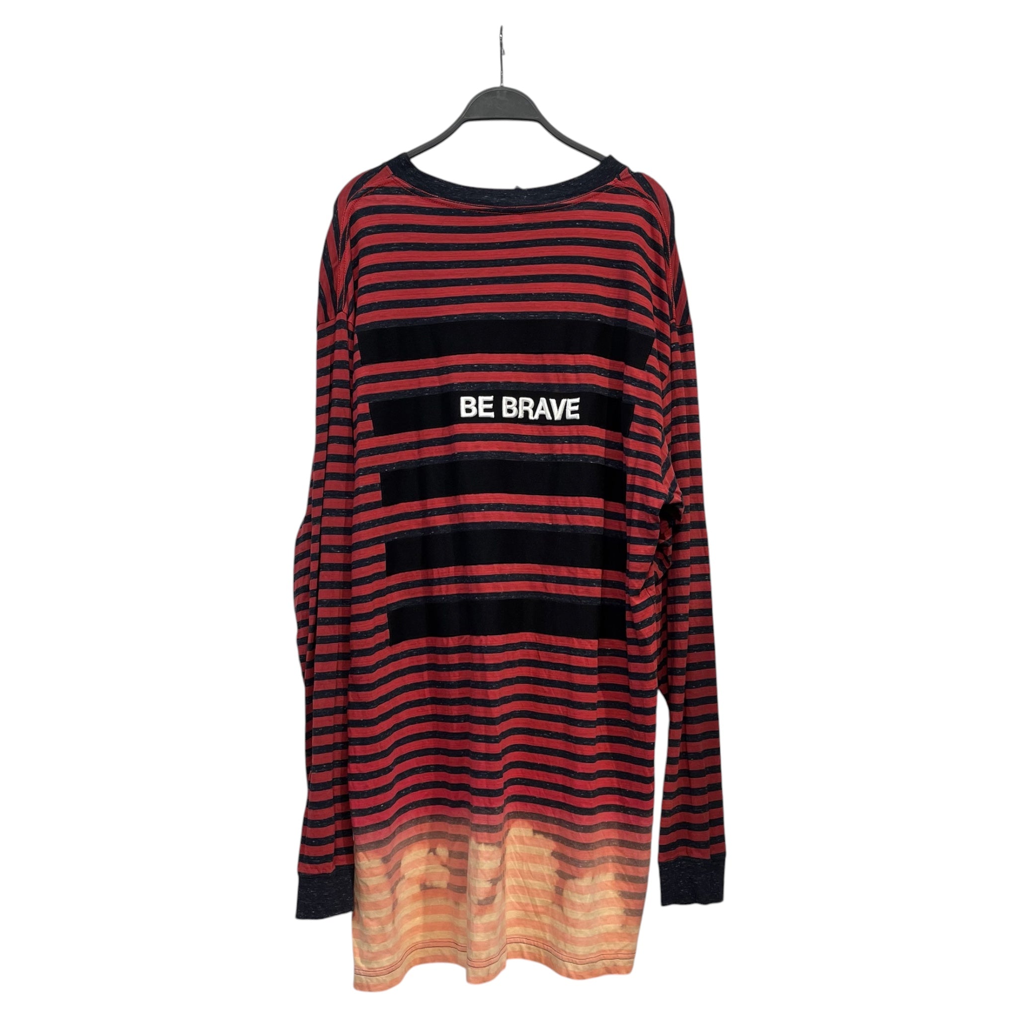 DIESEL/Tops/XL/Stripe/Cotton/RED/bleach stained ls shirt view 2