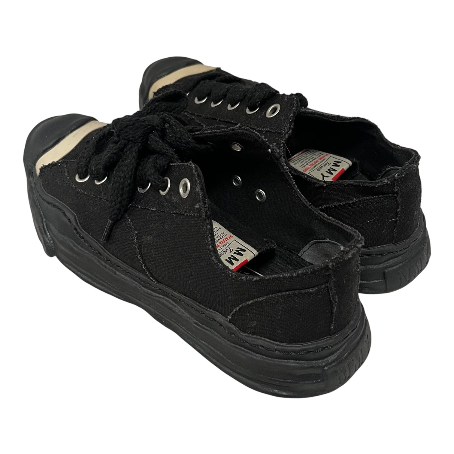 MIHARA YASUHIRO/Low-Sneakers/US 10/Cotton/BLK/HANK OG view 2