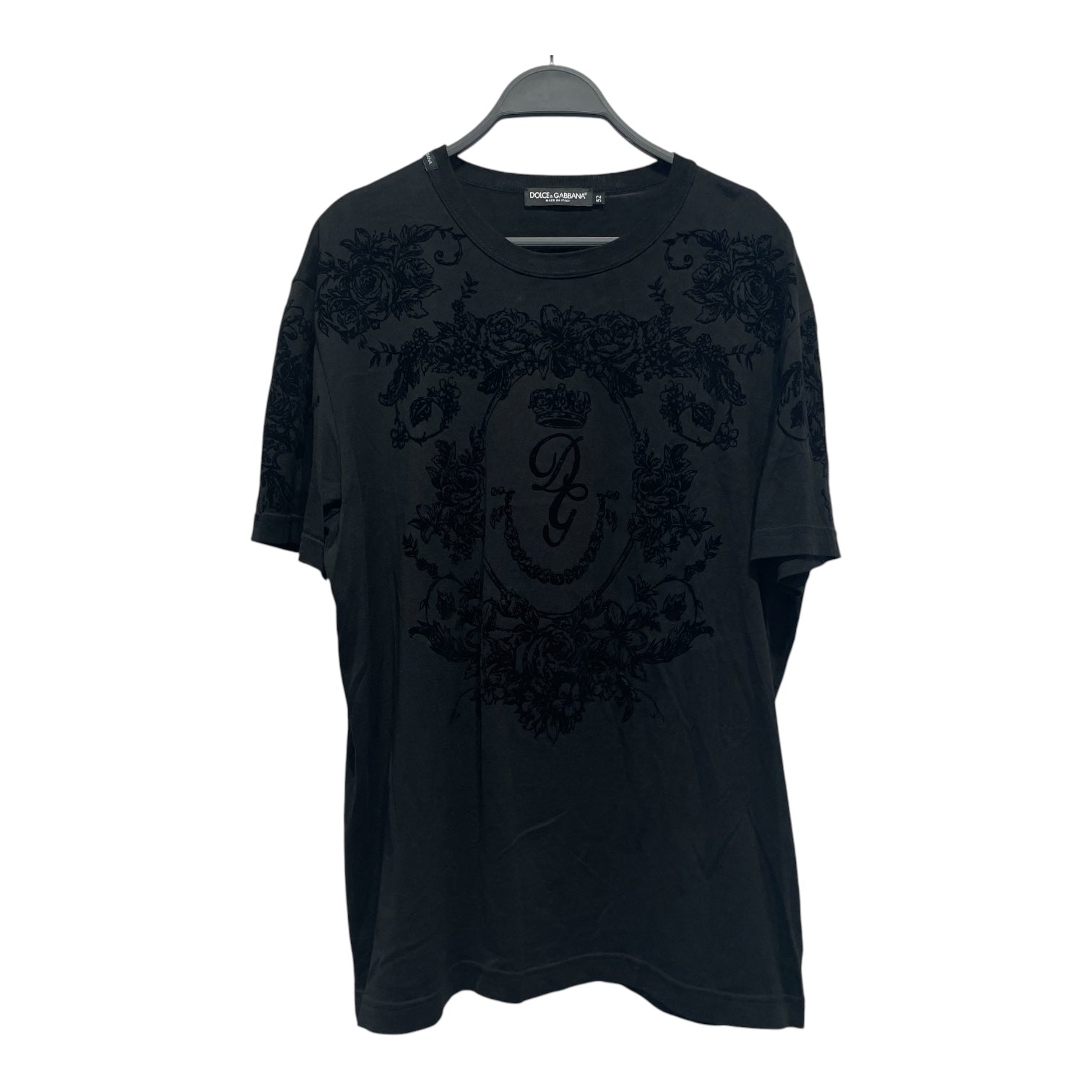 DOLCE&GABBANA/T-Shirt/52/Cotton/BLK/High Neck/