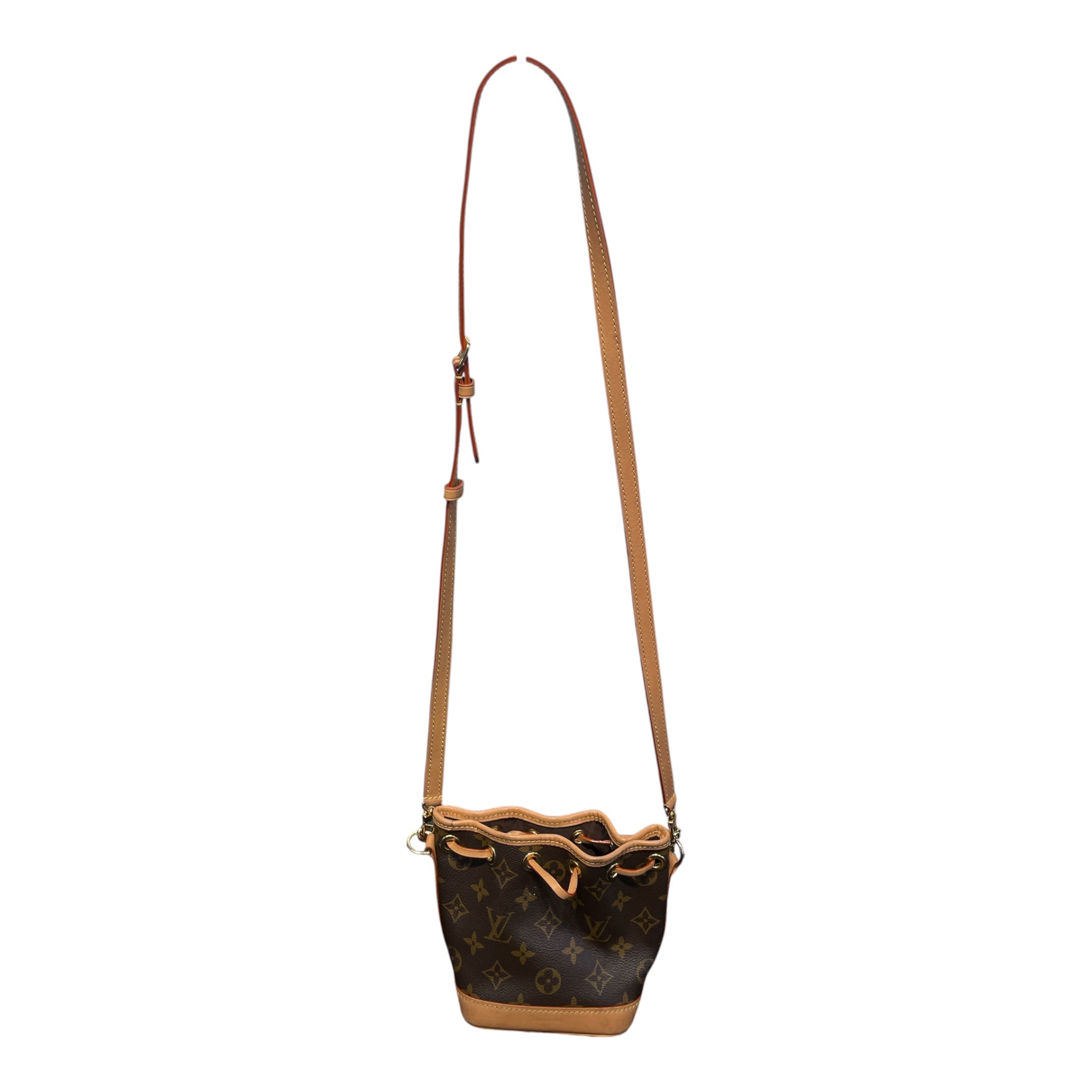 LOUIS VUITTON/Cross Body Bag/Monogram/Leather/BRW/NANO BUCKET BAG view 2