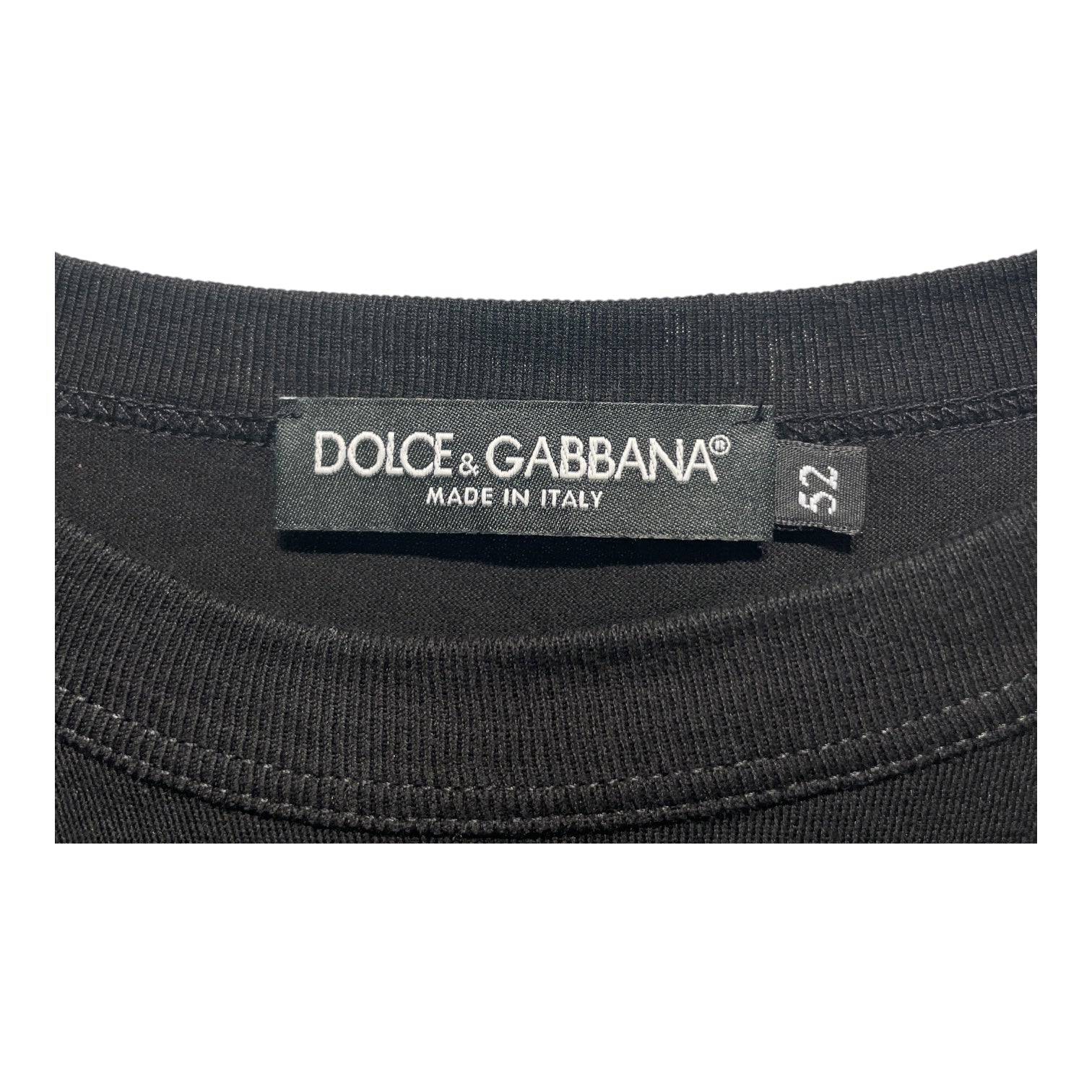 DOLCE&GABBANA/T-Shirt/52/Cotton/BLK/High Neck/ view 3
