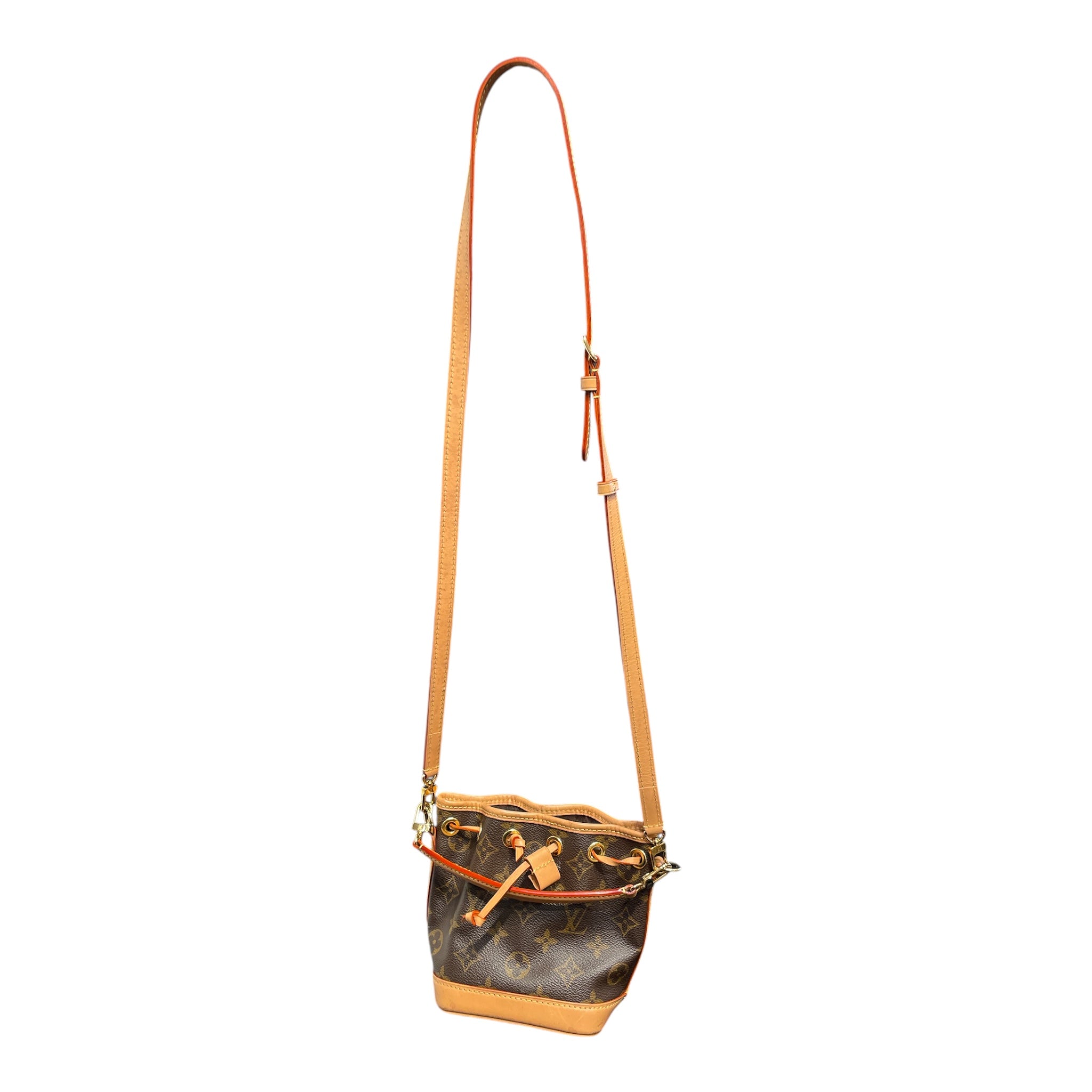 LOUIS VUITTON/Cross Body Bag/Monogram/Leather/BRW/NANO BUCKET BAG view 1