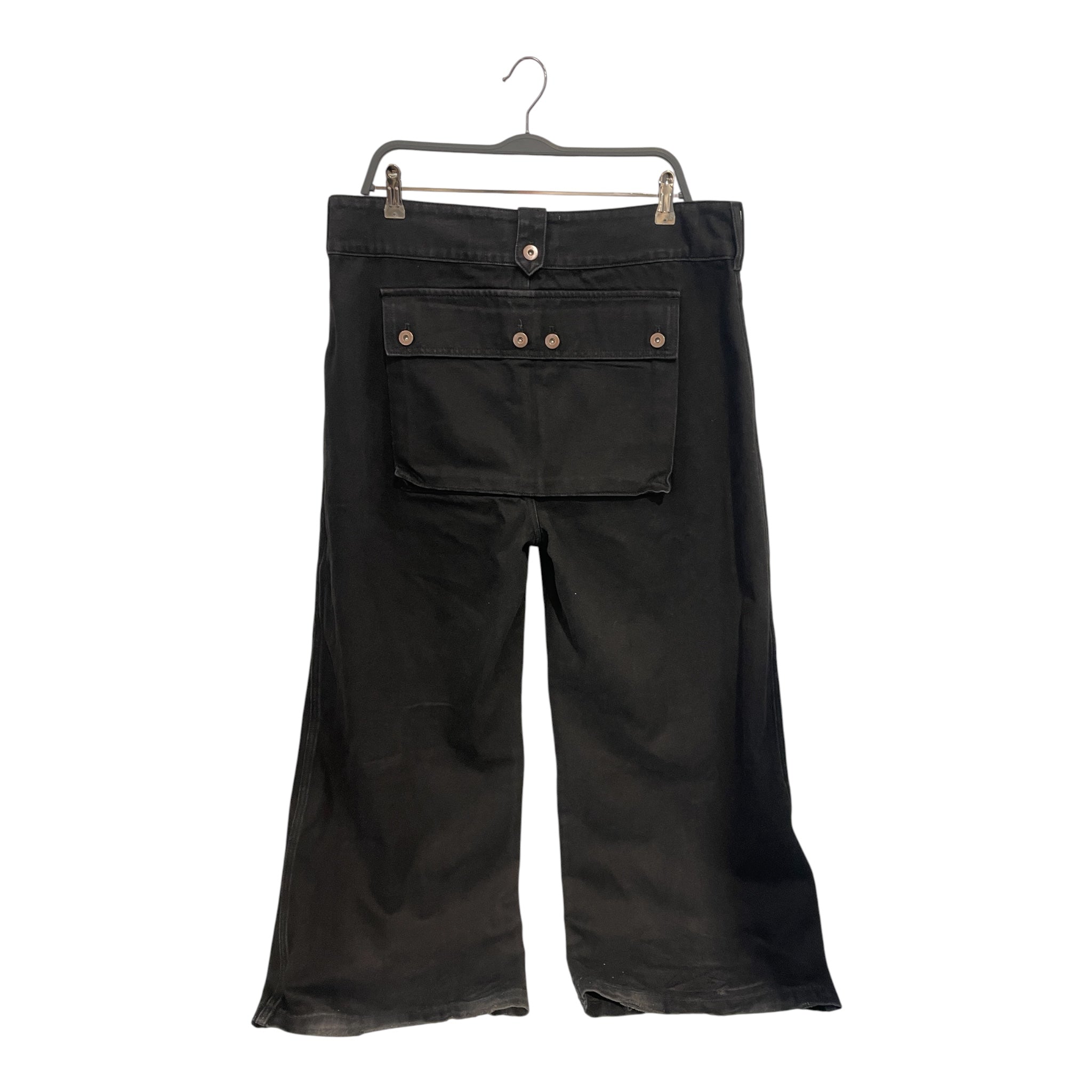 November /Straight Pants/36/Cotton/BLK/slanted pockets, wide, view 2