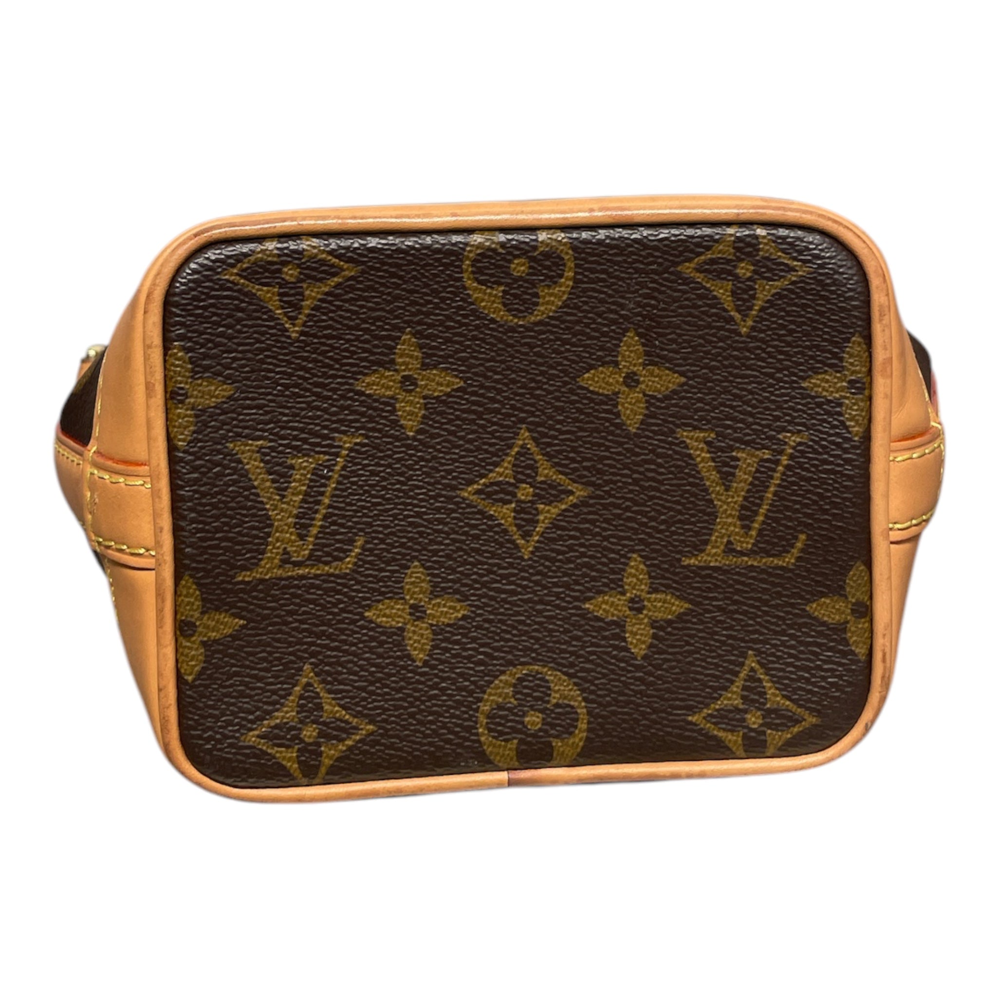 LOUIS VUITTON/Cross Body Bag/Monogram/Leather/BRW/NANO BUCKET BAG view 3