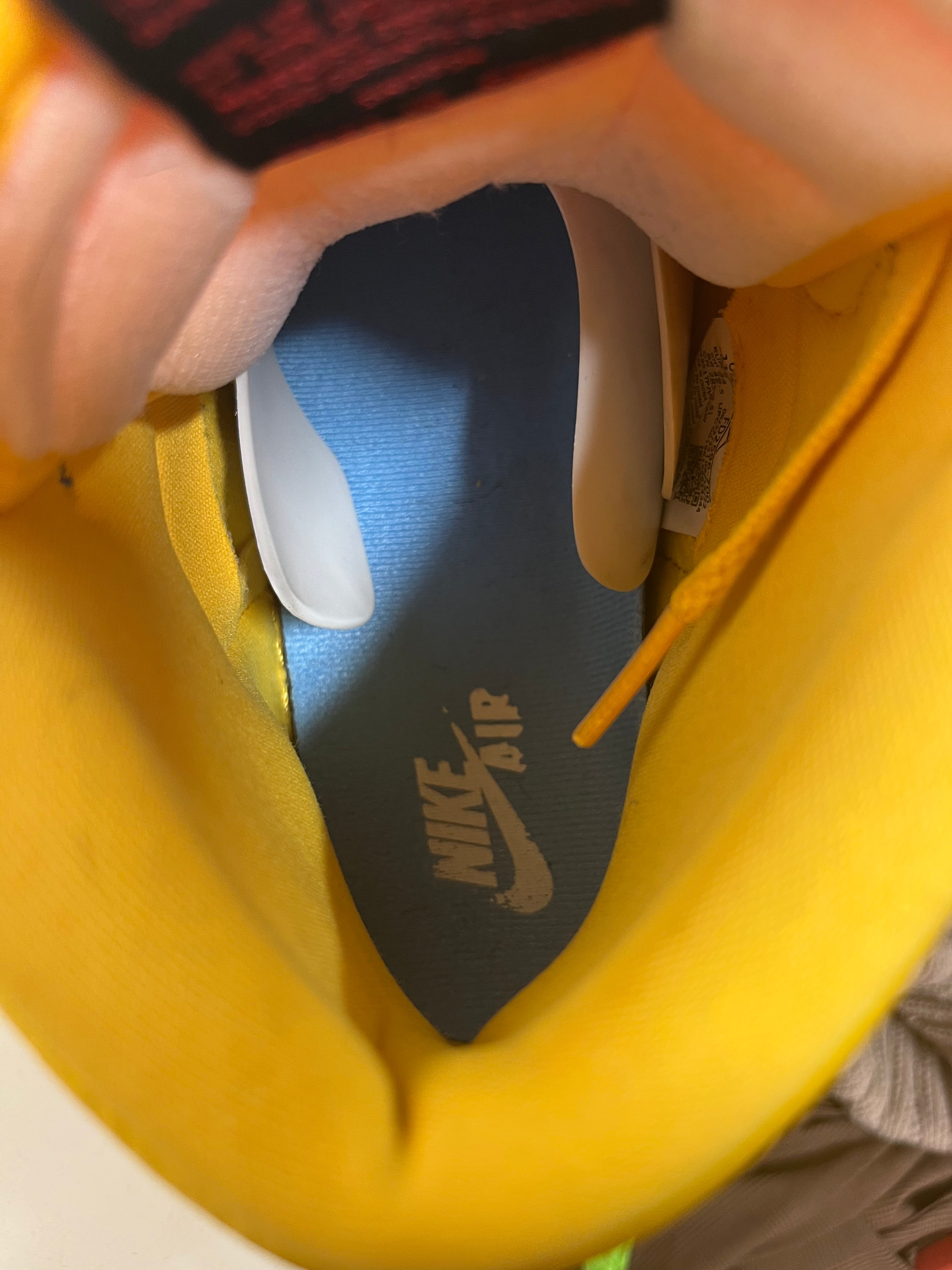 NIKE/Hi-Sneakers/US 11.5/Leather/YEL/1 retro reverse laney view 3