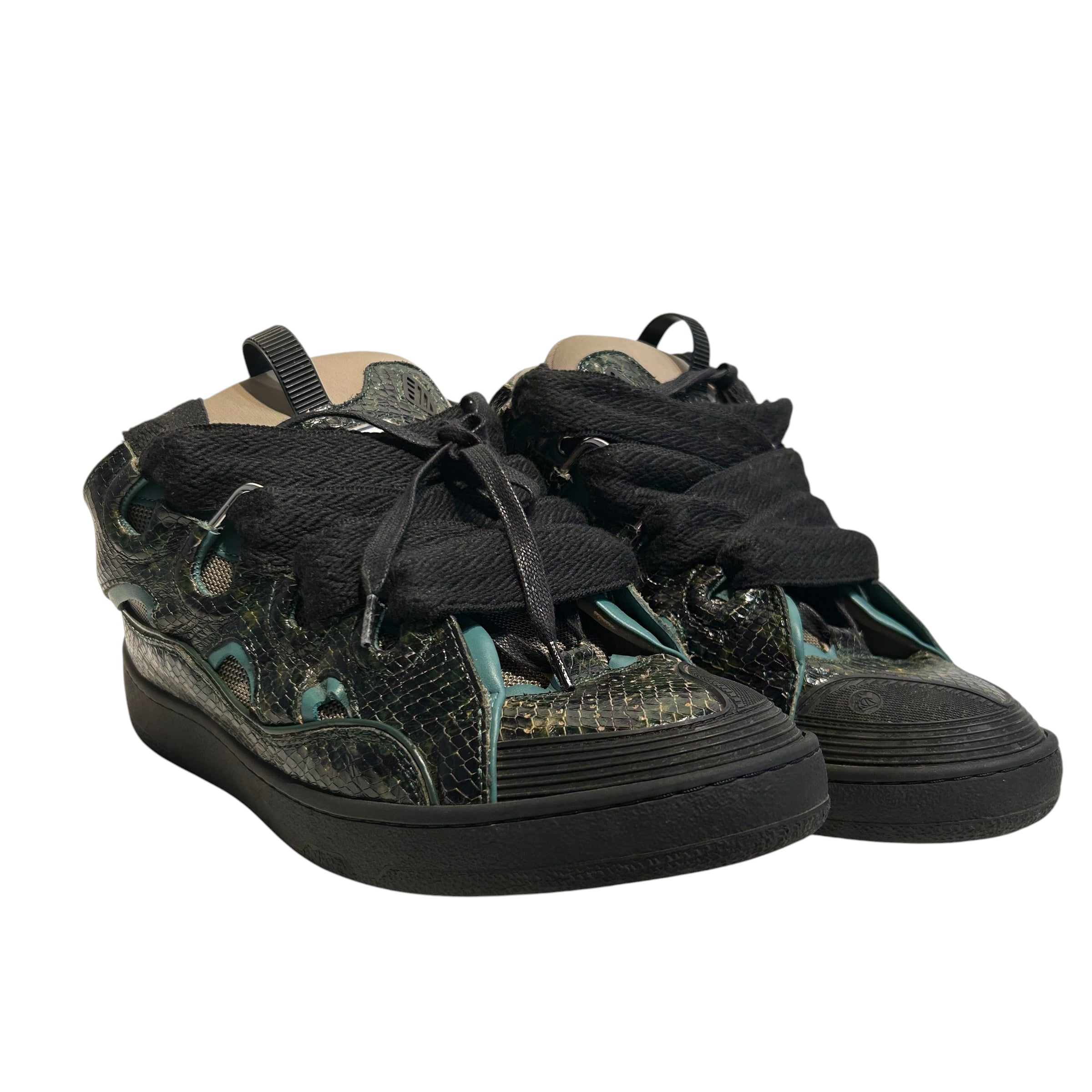 LANVIN/Shoes/EU 46/Animal Pattern/Leather/BLU/Curb Sneakers view 1