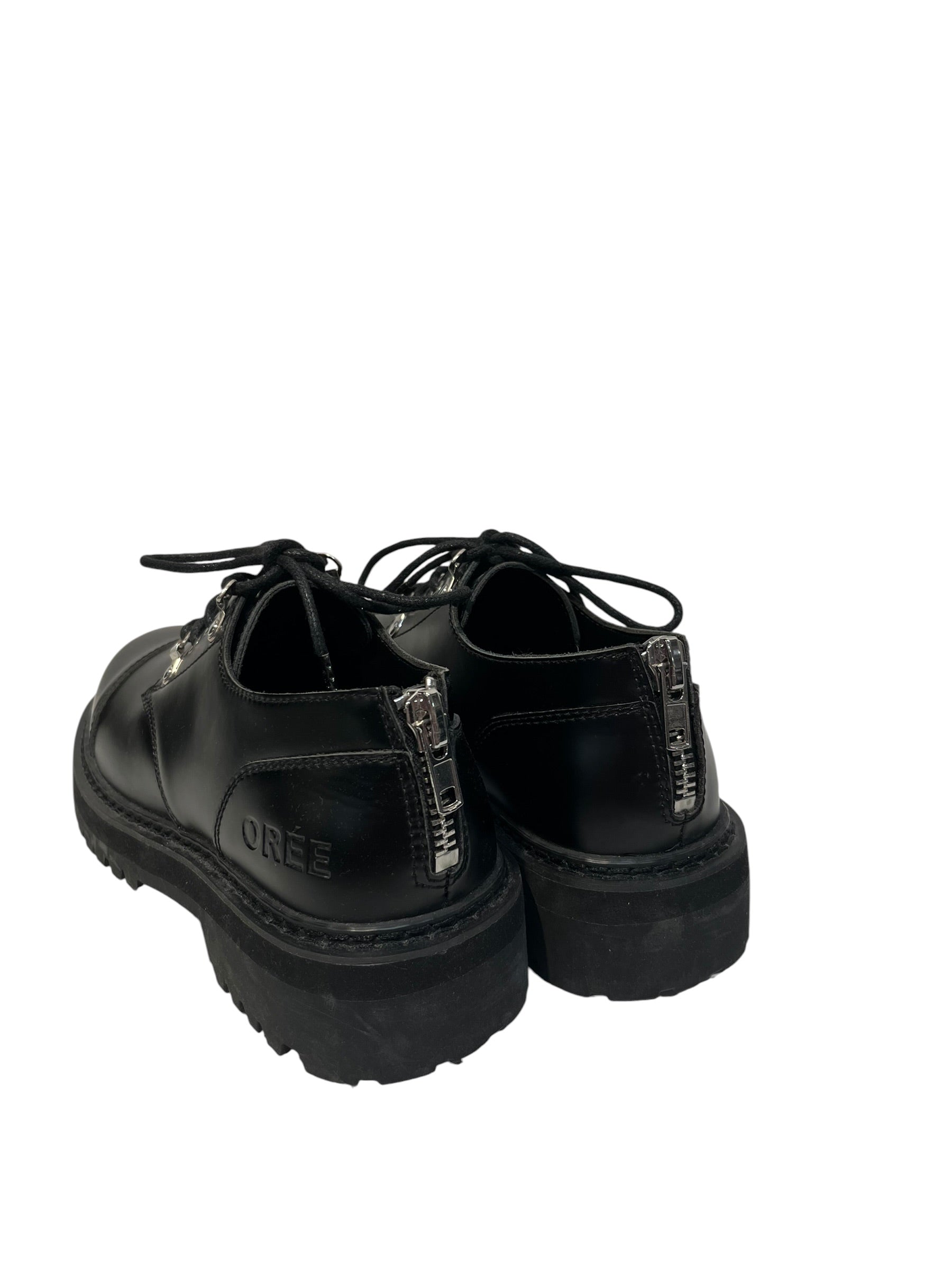 OREE/Loafers/EU 42.5/Leather/BLK/BACK ZIP DERBY view 2