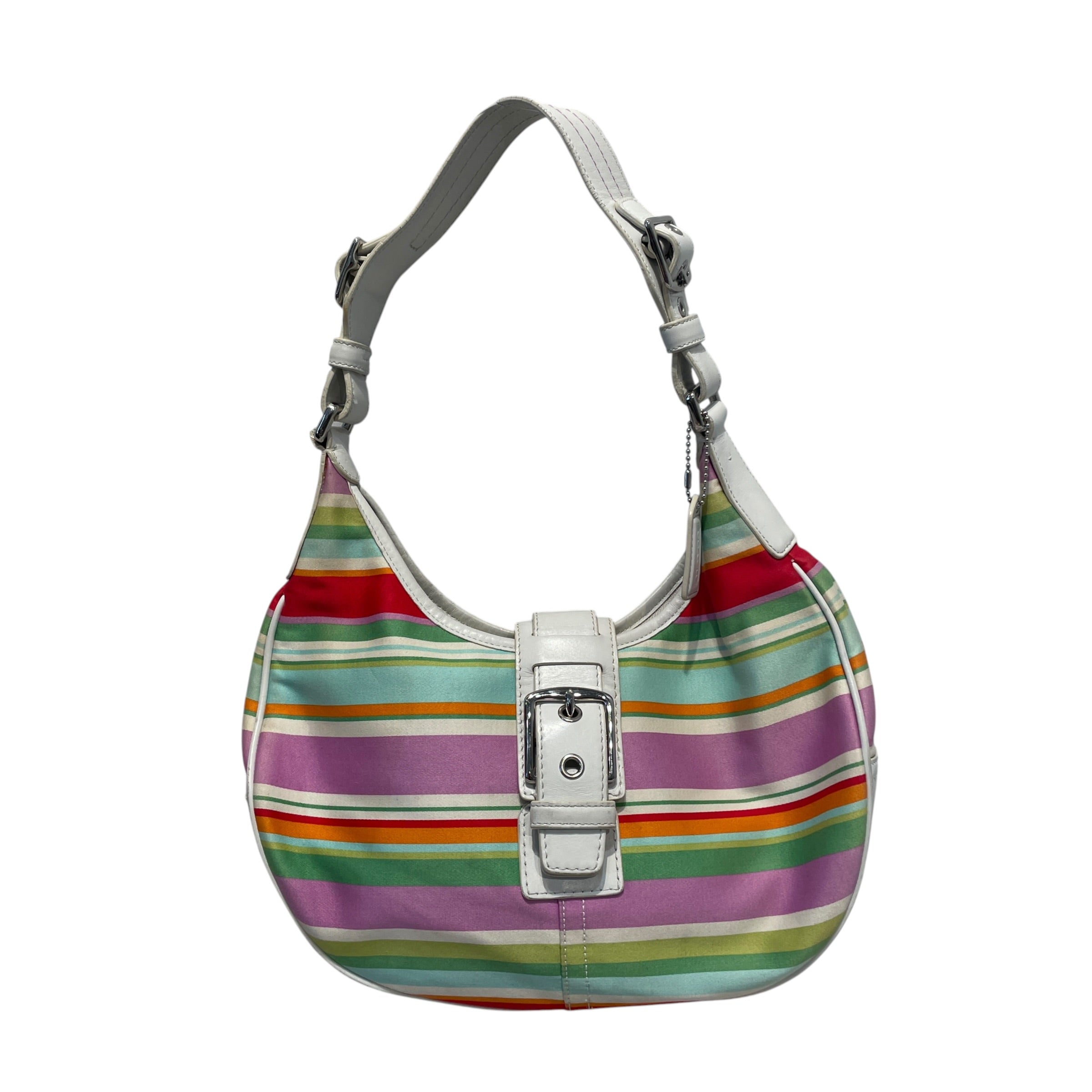 COACH/Hand Bag/Stripe/Nylon/MLT/Hobo Shoulder Bag view 1