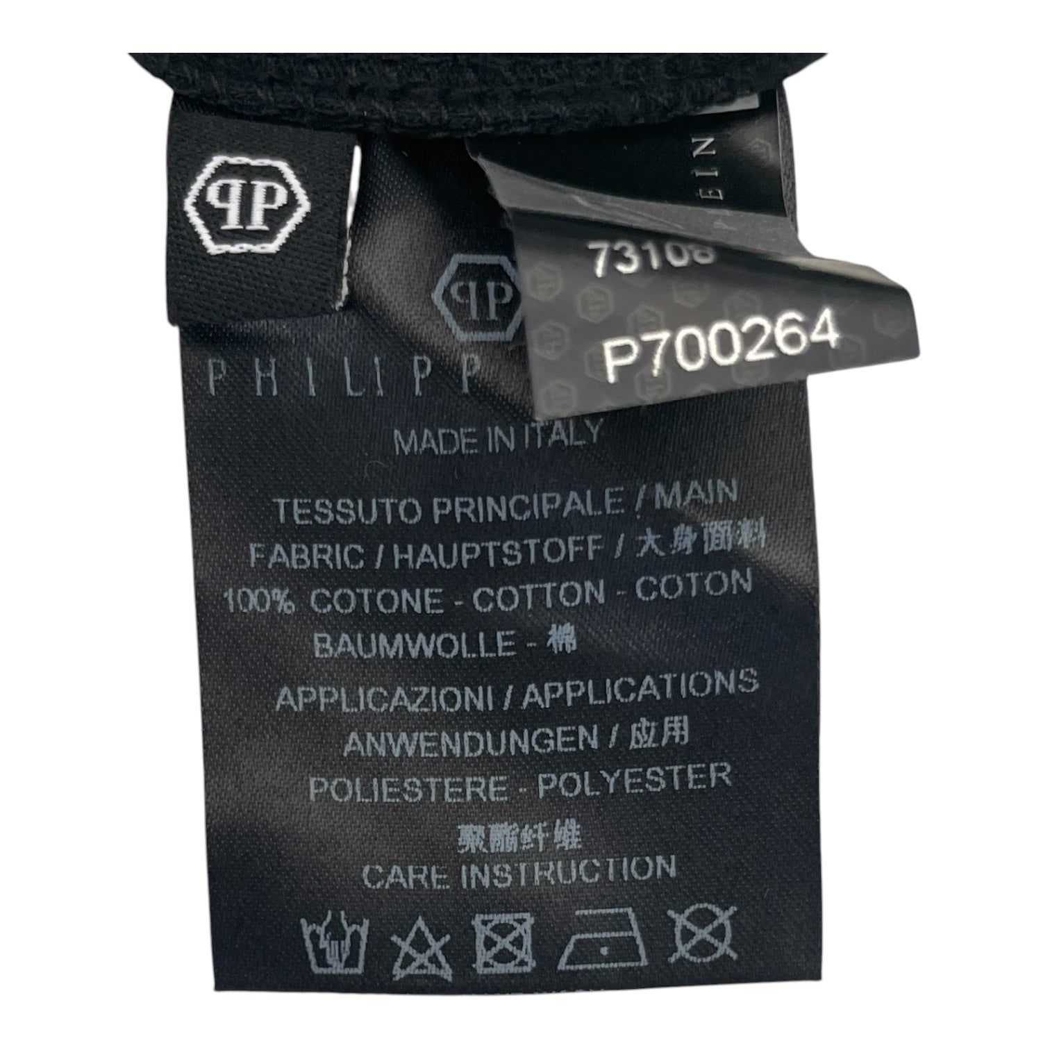 PHILIPP PLEIN/T-Shirt/52/Cotton/BLK/High Neck/ view 4