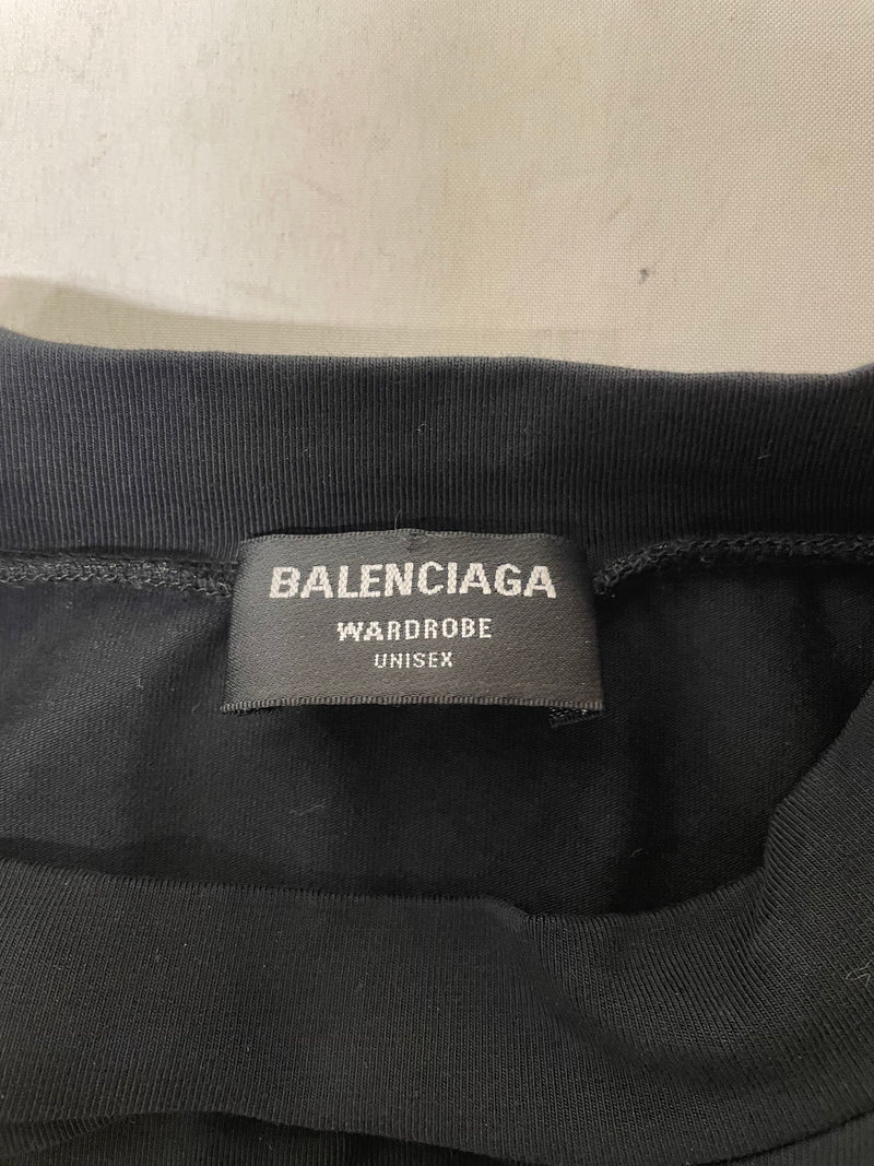 BALENCIAGA/LS T-Shirt/L/Rayon/BLK/