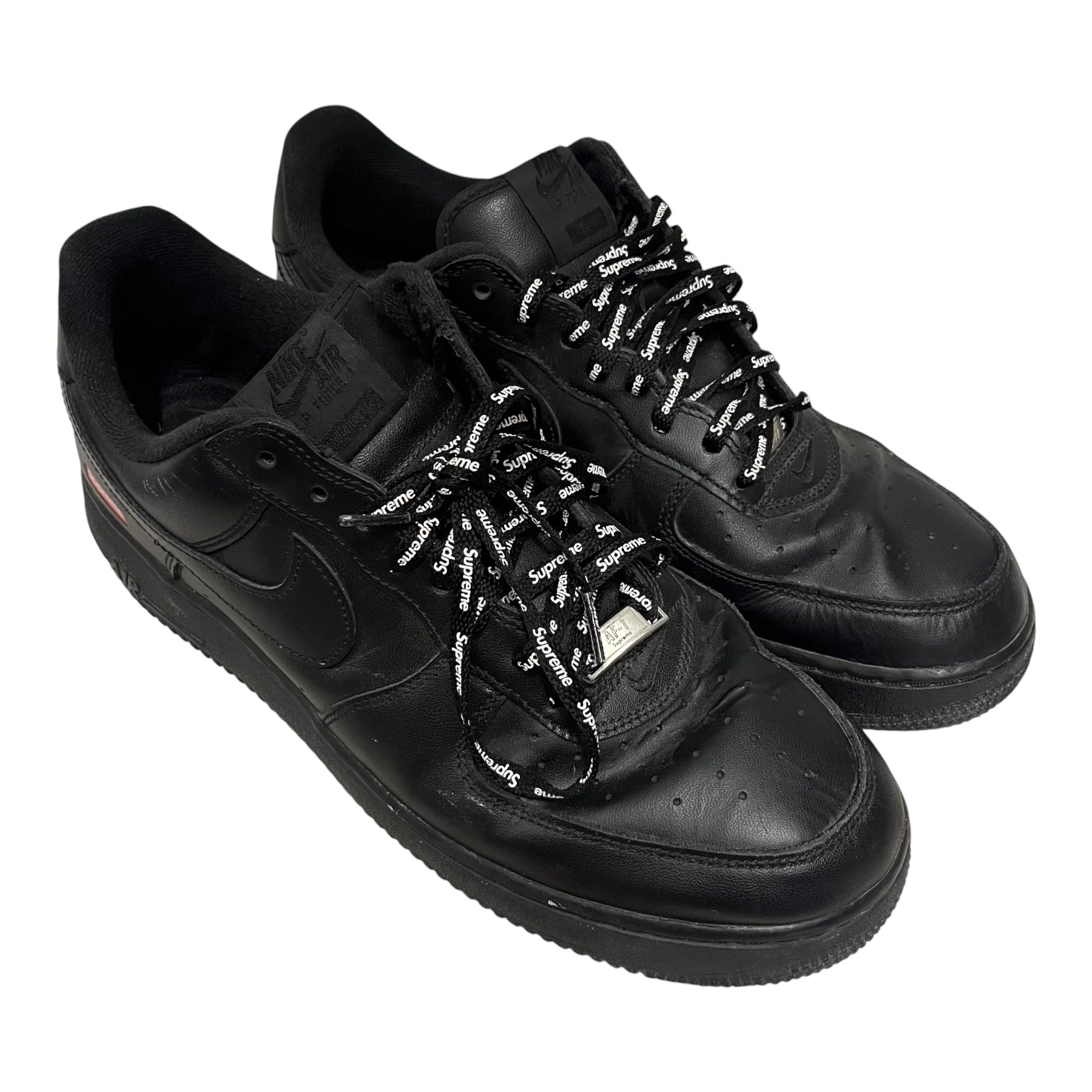 Supreme/NIKE/Low-Sneakers/US 12/Leather/BLK/AF1 view 1