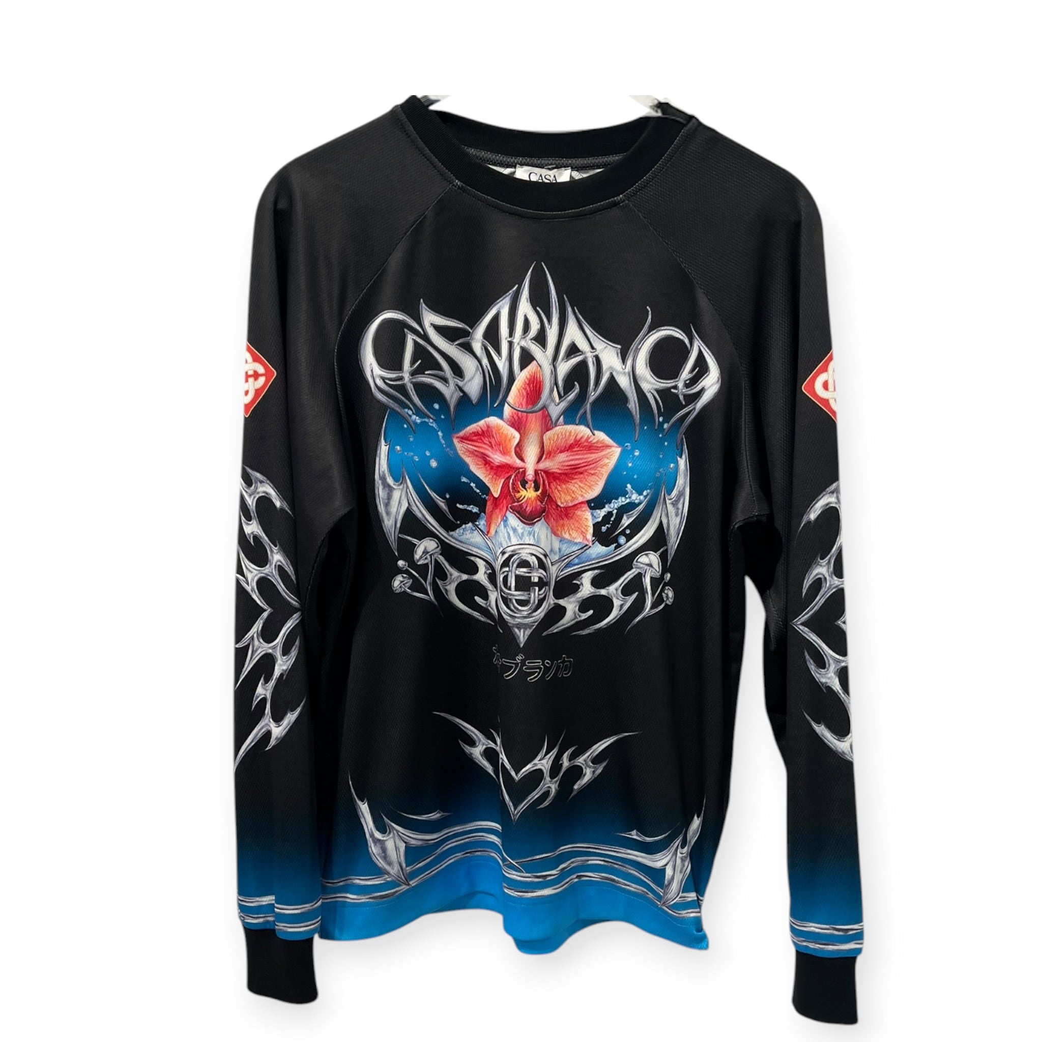 CASABLANCA/LS Shirt/S/Polyester/BLK/All Over Print/METAL LOGO LONGLSEEVE view 1