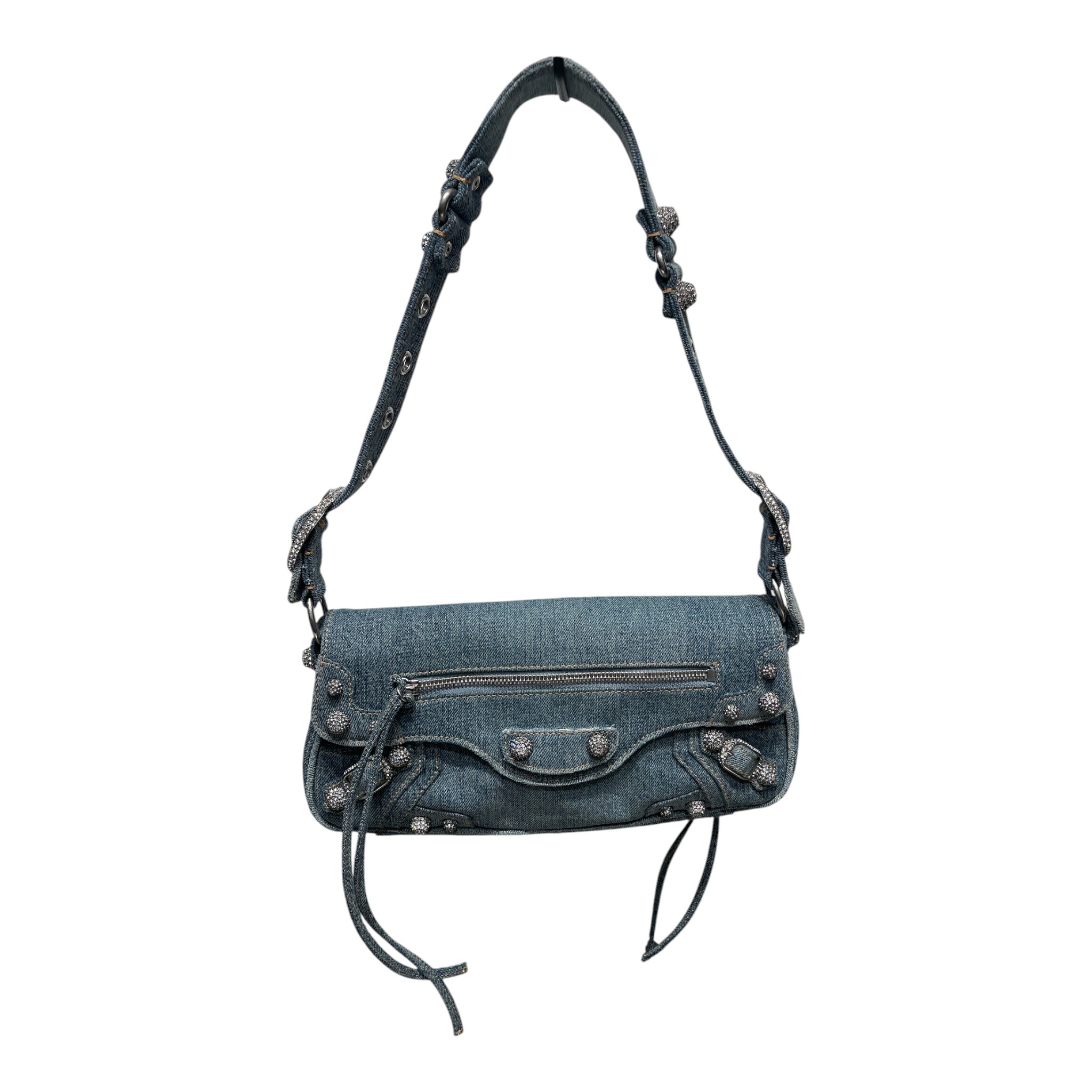BALENCIAGA/Hand Bag/Denim/BLU/LE CAGOLE SMALL SLING BAG view 1