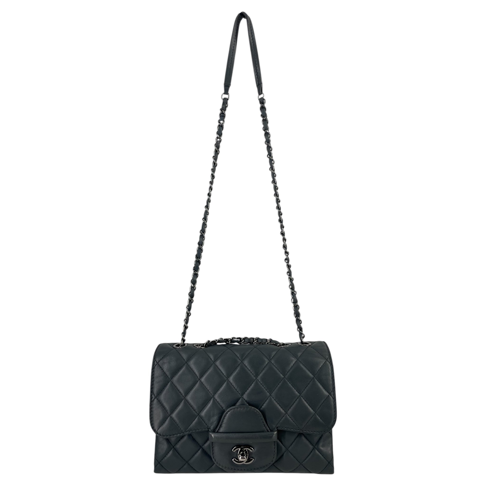 CHANEL/Cross Body Bag/Leather/GRY/19896880 GRY LOOP FLAP BAG view 1