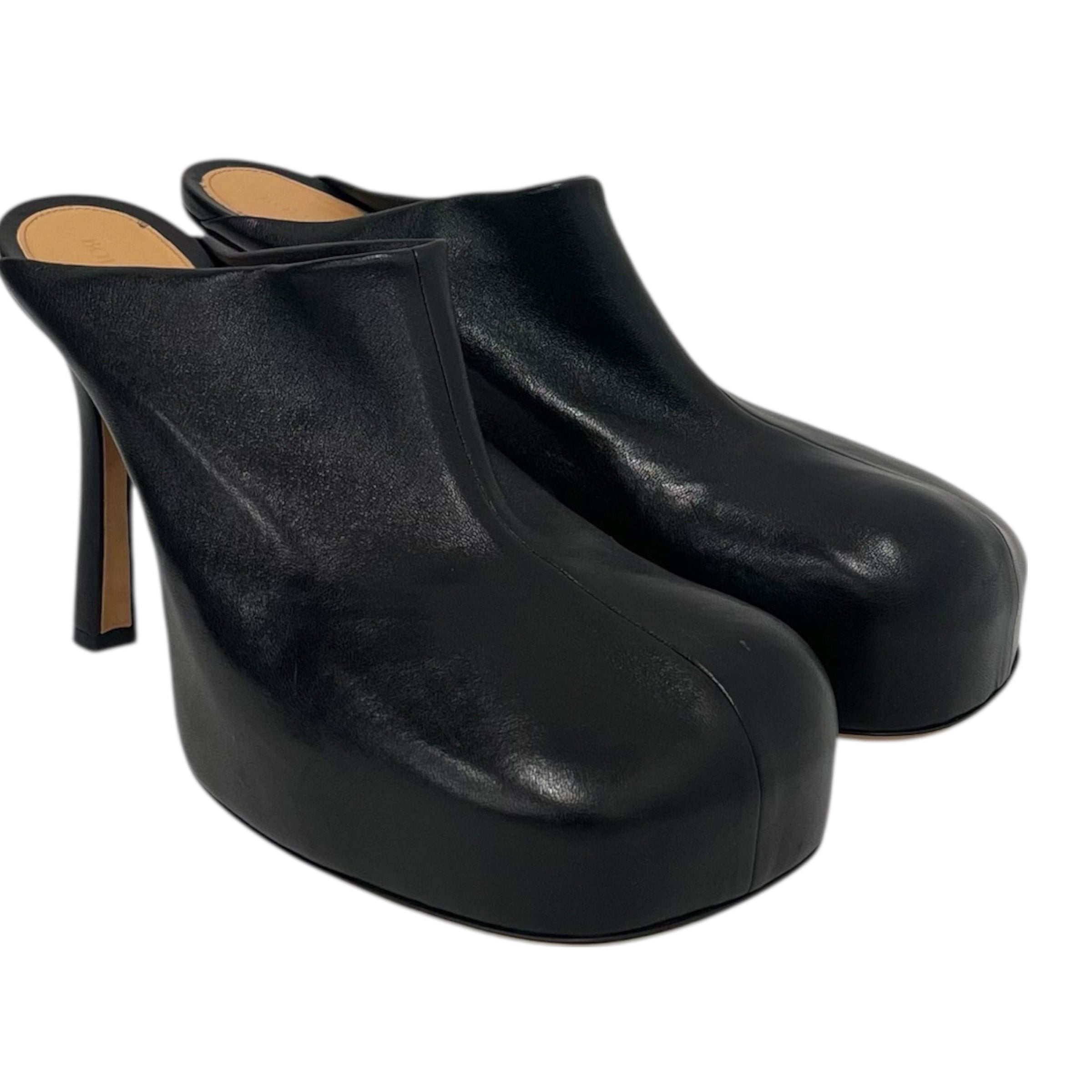 BOTTEGA VENETA/Heels/EU 40/Leather/BLK/CLOSE TOE HEEL view 1