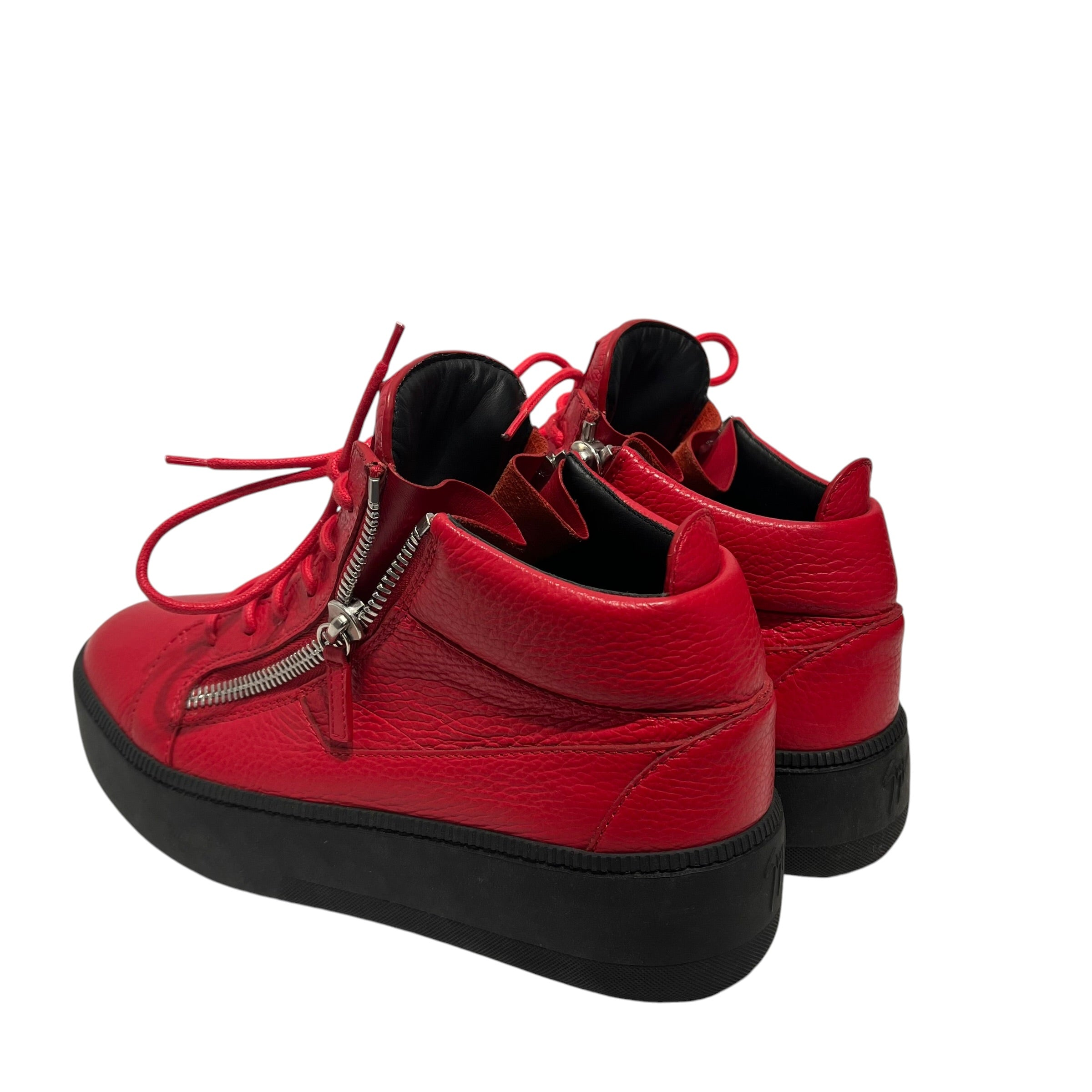 Giuseppe Zanotti/Hi-Sneakers/EU 42.5/Leather/RED/KRISS SNKR DUAL ZIP view 2