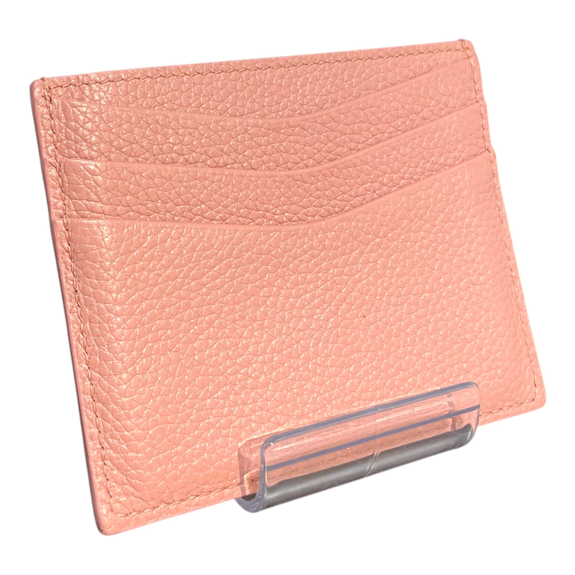 MIU MIU/Wallet/Leather/PNK/Gold Metal Logo Card Holder view 2
