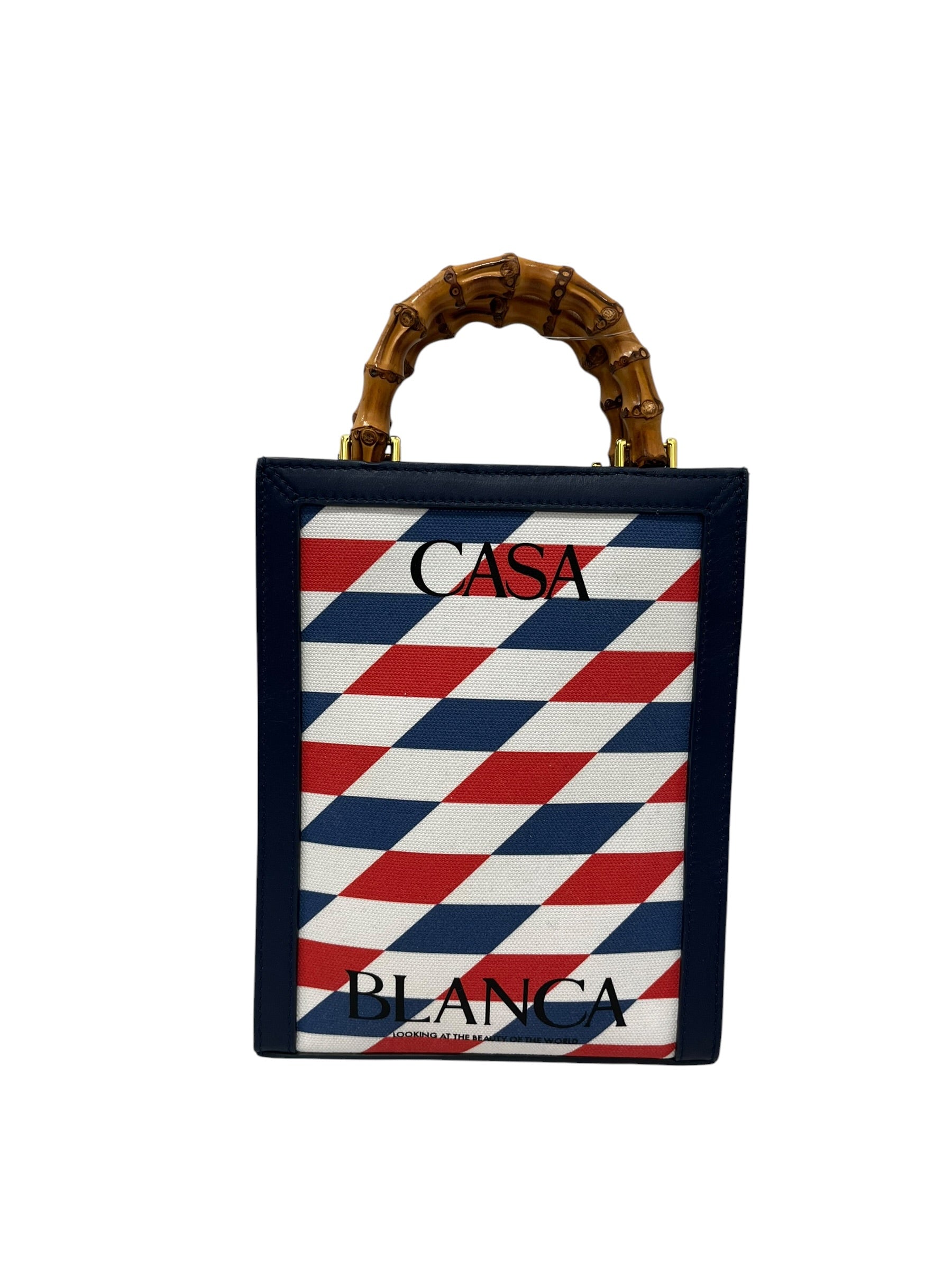 CASABLANCA/Cross Body Bag/All Over Print/Cotton/MLT/CONCORDE MINI LOGO TOTE BLU/RD view 1