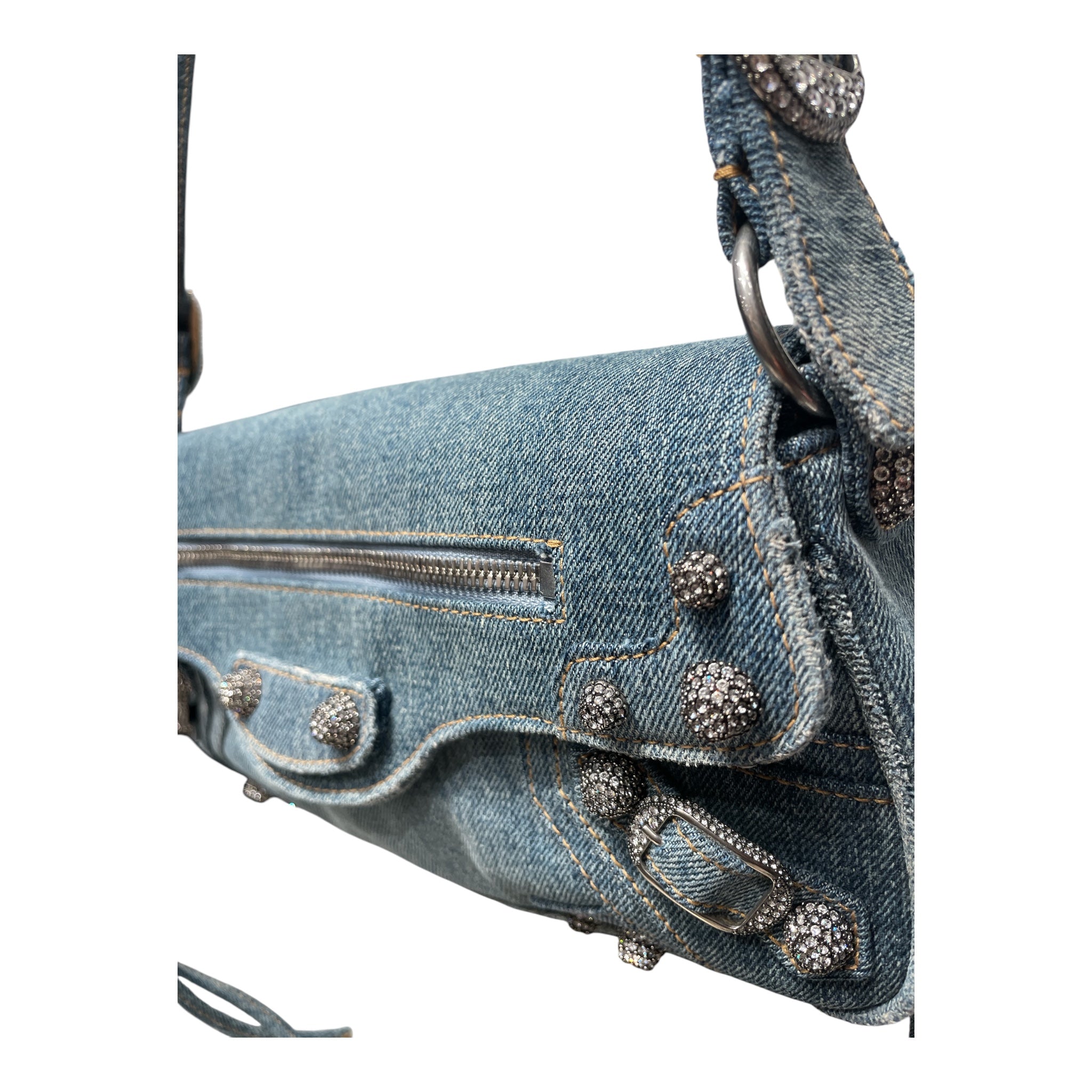 BALENCIAGA/Hand Bag/Denim/BLU/LE CAGOLE SMALL SLING BAG view 5
