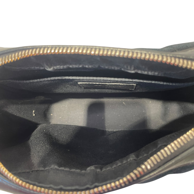 YVES SAINT LAURENT/Cross Body Bag/Leather/BLK/Chevron Lou Camera