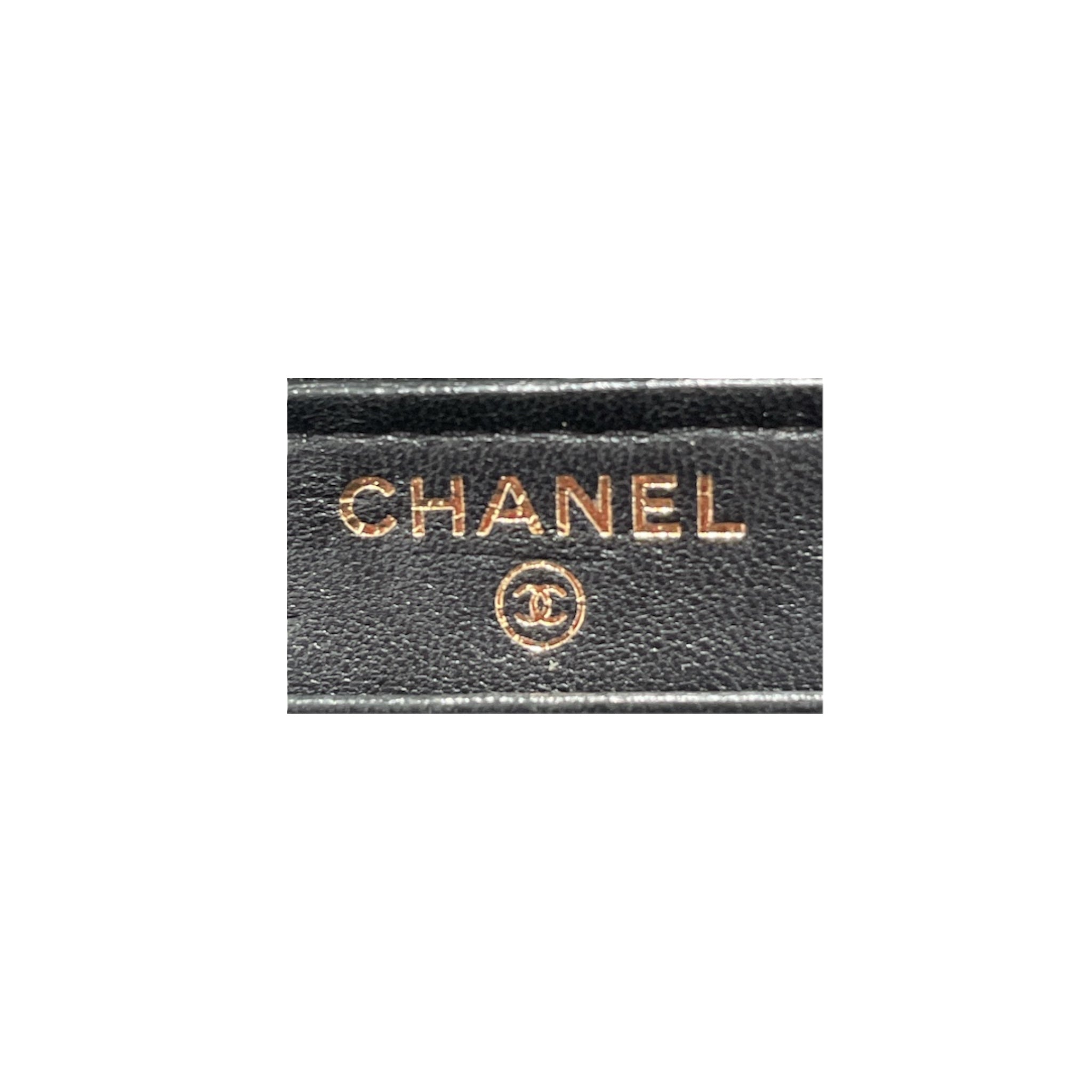CHANEL/Trifold Wallet/Leather/BLK/SWARVARSKI MULTI view 3