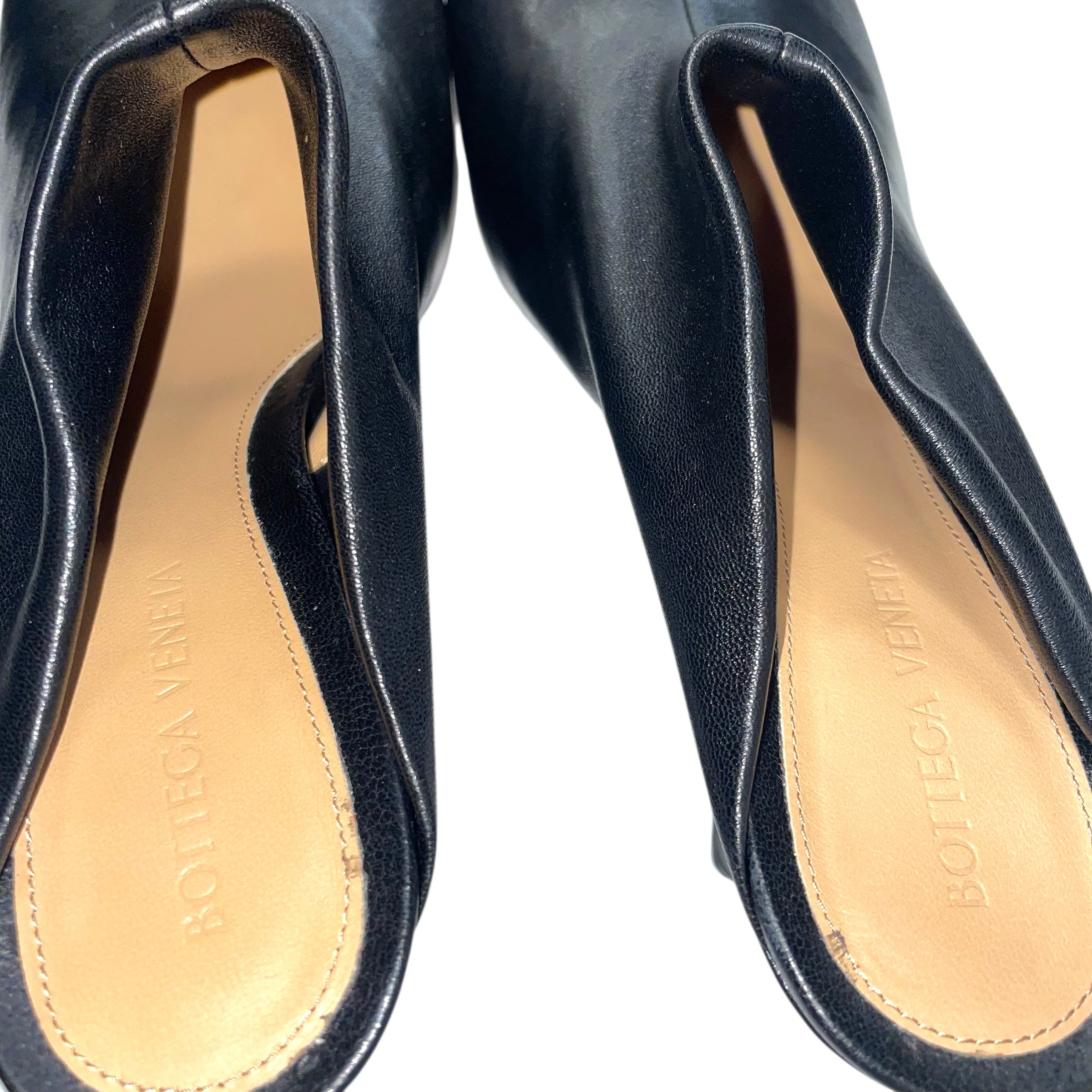 BOTTEGA VENETA/Heels/EU 40/Leather/BLK/CLOSE TOE HEEL view 3