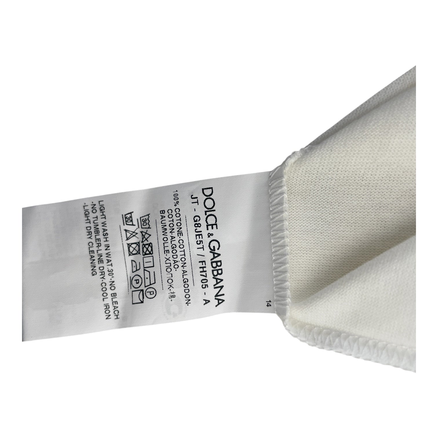 DOLCE&GABBANA/T-Shirt/52/Cotton/WHT/High Neck/ view 3