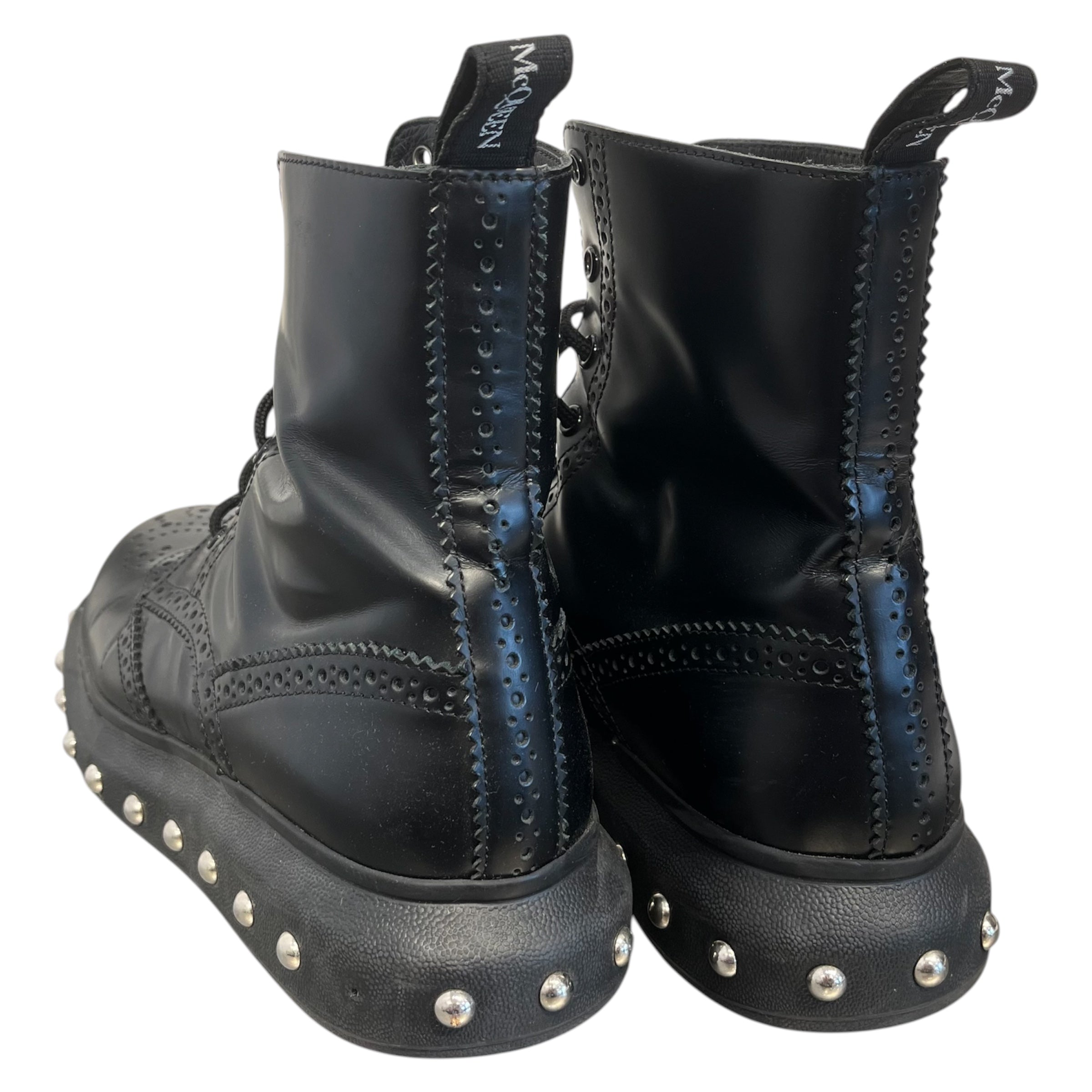 Alexander McQueen/Boots/EU 41/Leather/BLK/Studded Biker Boots view 2