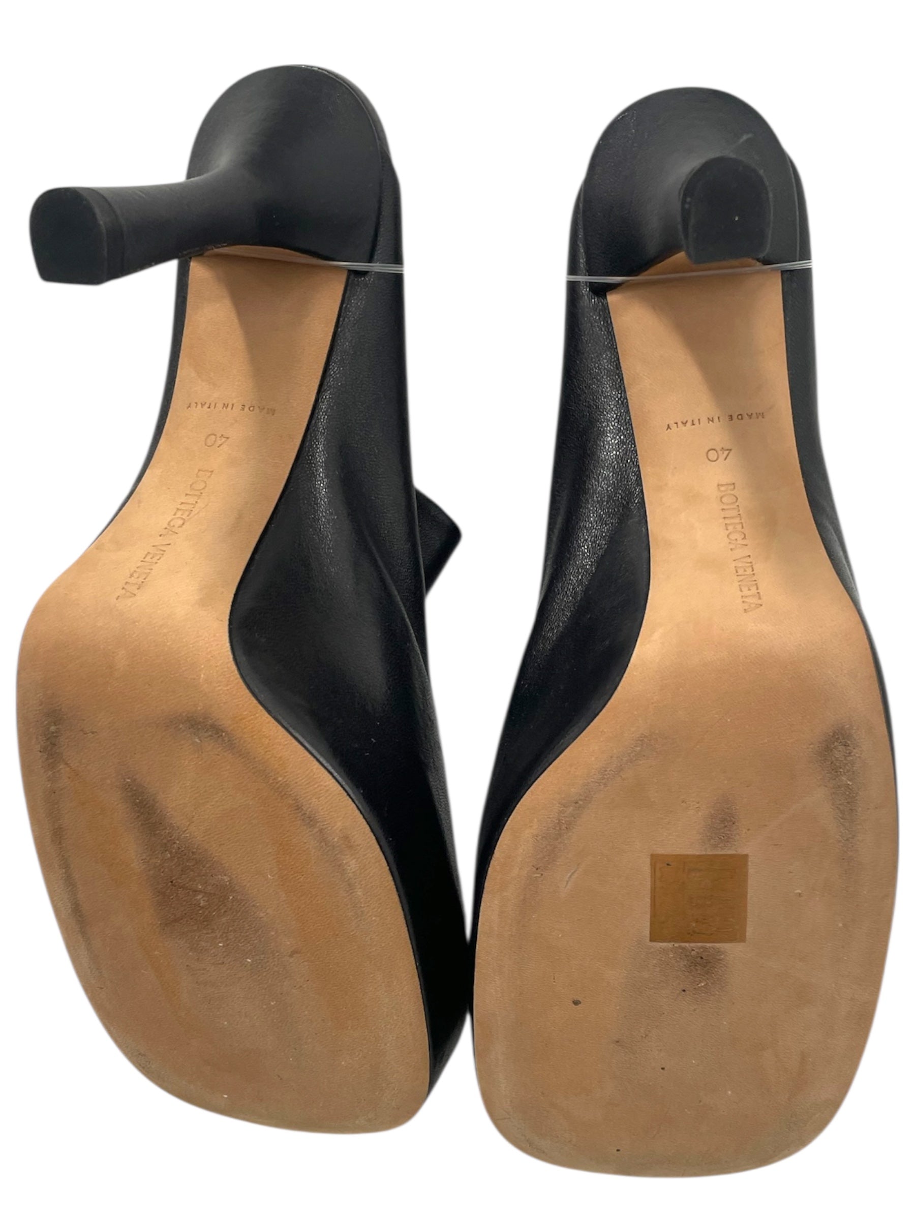 BOTTEGA VENETA/Heels/EU 40/Leather/BLK/CLOSE TOE HEEL view 4