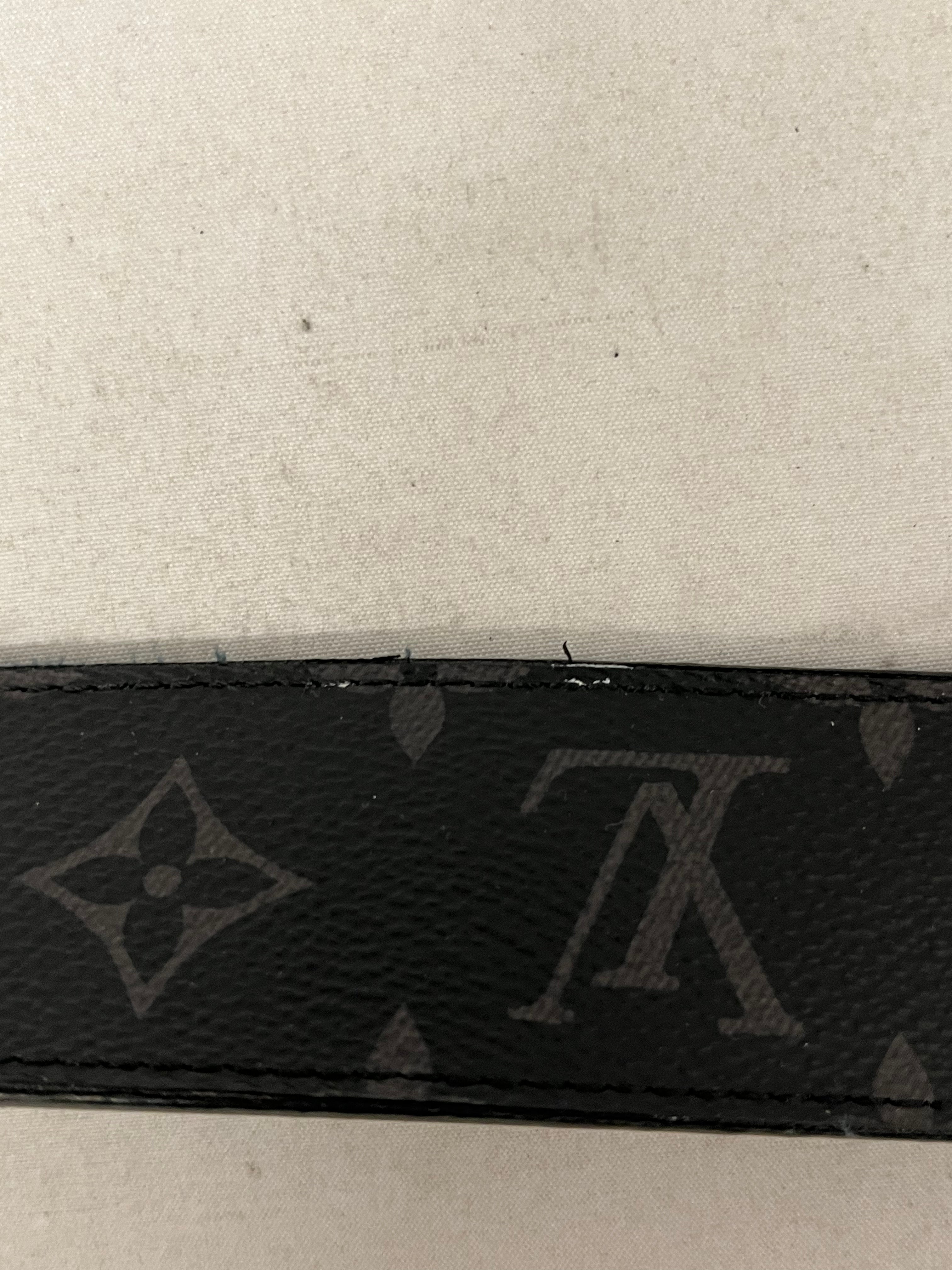 LOUIS VUITTON/Belt/Monogram/Leather/BLK/MINI LV LOGO ON BUCKLE view 4